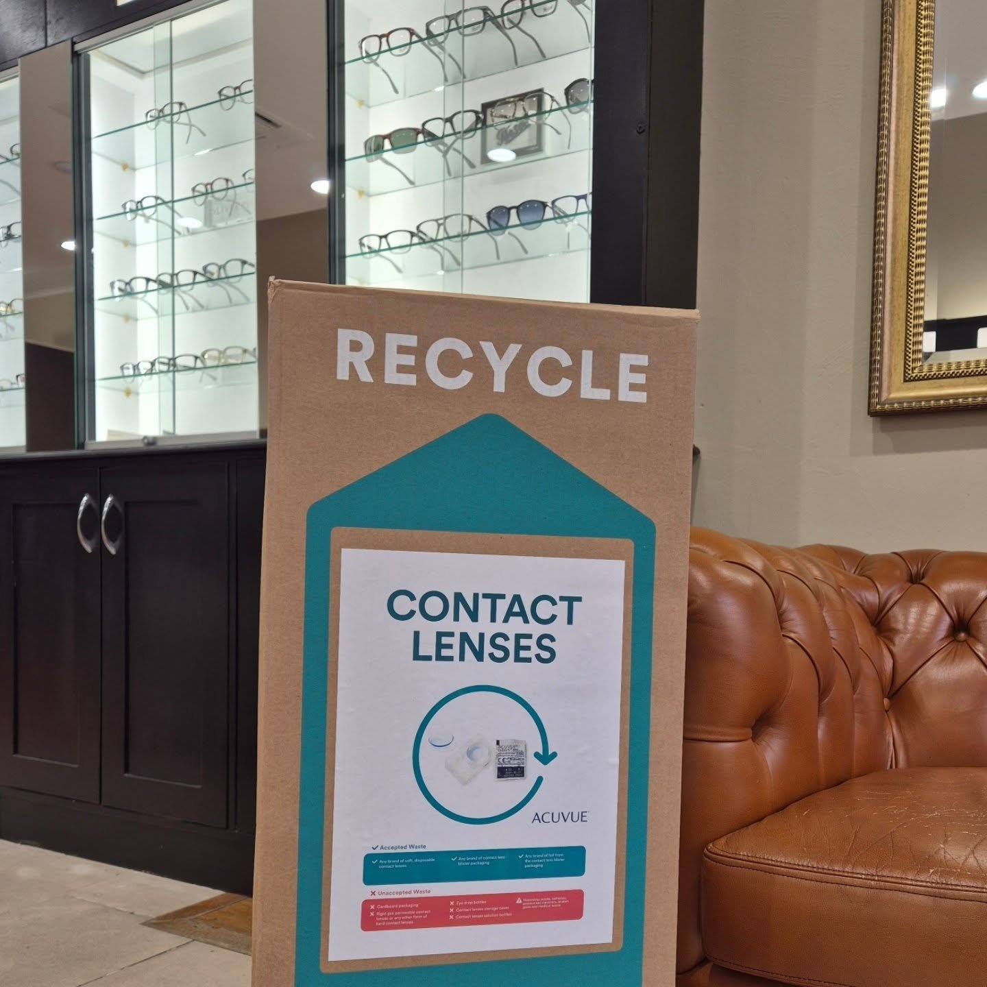 New Year New Box! Did you know that you can recycle ♻️ your contact lens waste hear at Goatman &amp; Batham? Just pop in with your contact lens packaging and drop it in our box, we do the rest!