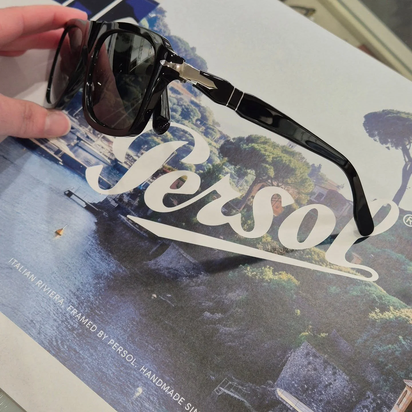 Beautiful Persol, hand made in Italy since 1917. We can't take you to the Italian Riviera, but we can provide you with the sunglasses 😎