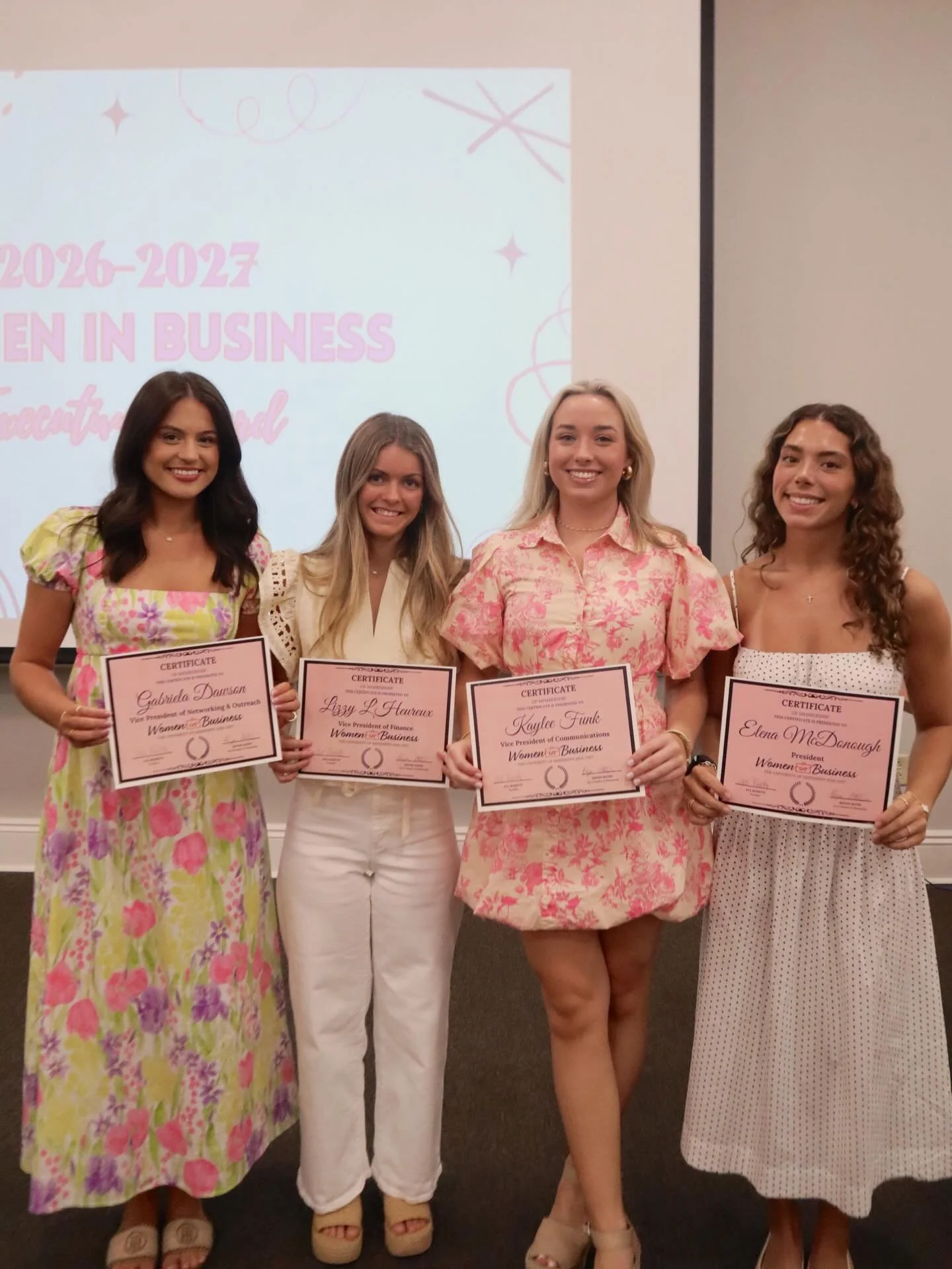 Tonight we celebrated the Women in Business 2026 Spring Banquet! 

So thankful for Ava, Grace, Brynn, Ava, &amp; Sienna for being such an amazing exec team and for all you&rsquo;ve done for our club&mdash;wishing you all the best in your future endea