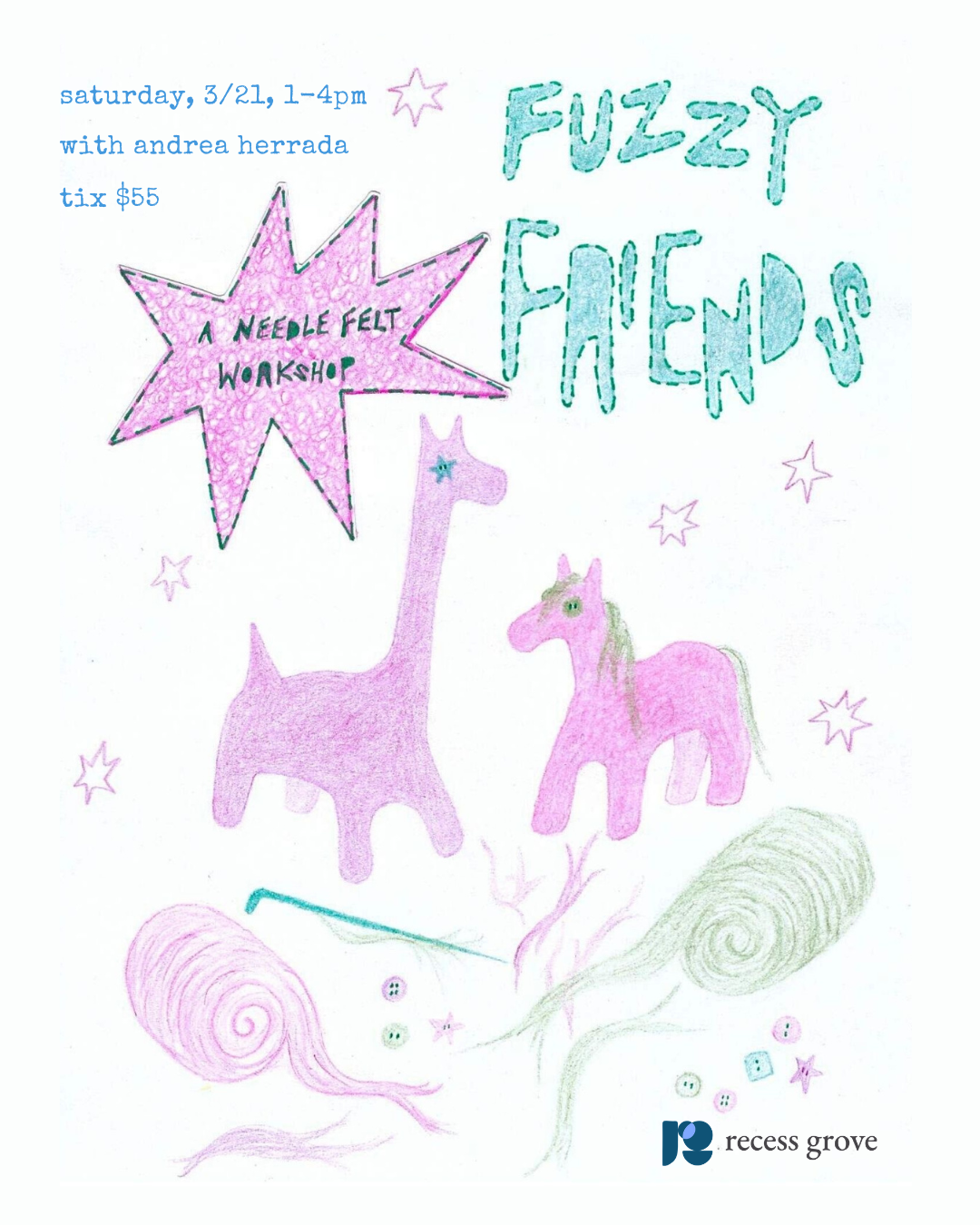 fuzzy friends: a needle felt workshop