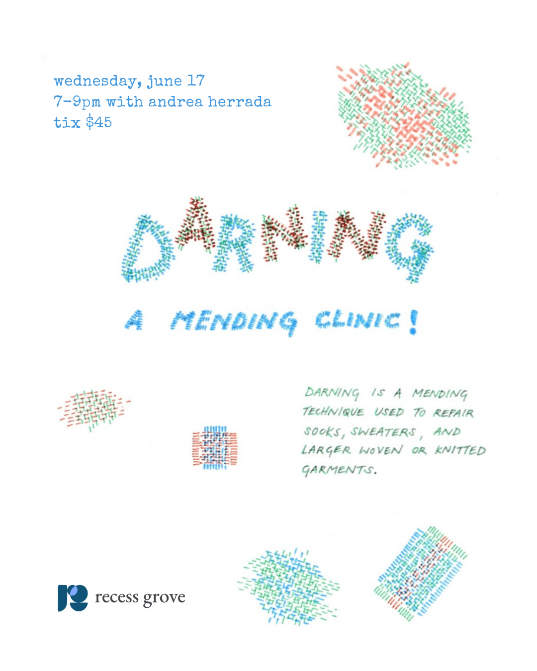 darning: mending class