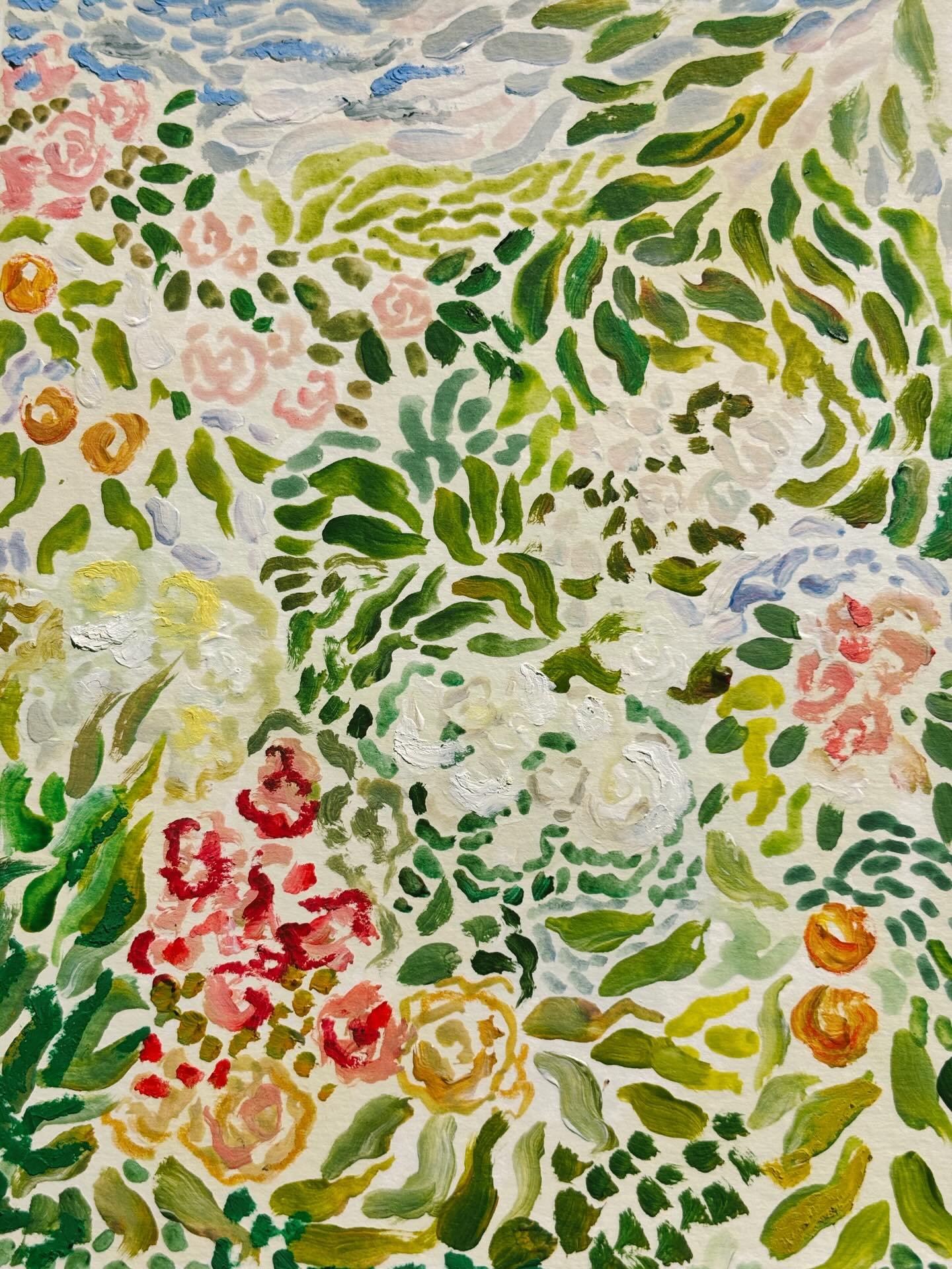 I&rsquo;ve been really loving using other mediums like oil pastels and acrylic for some recent wedding stationery projects, alongside my usual watercolour and gouache. How beautiful to be able to see all the marks from the pastels and brushes, it fee