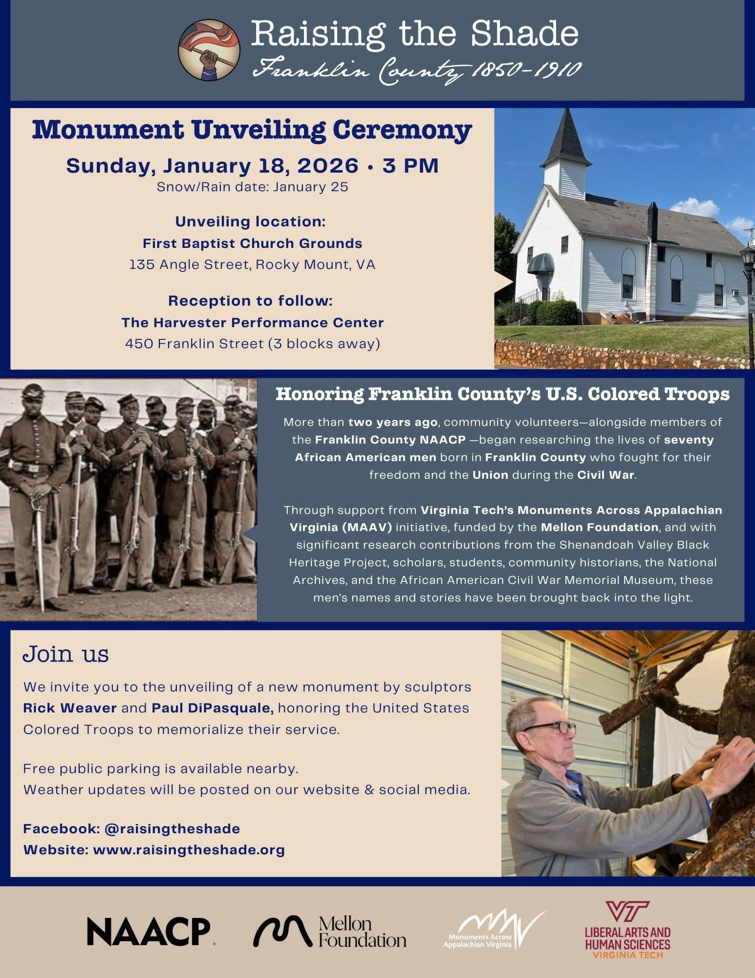 Raising the Shade Monument Unveiling 