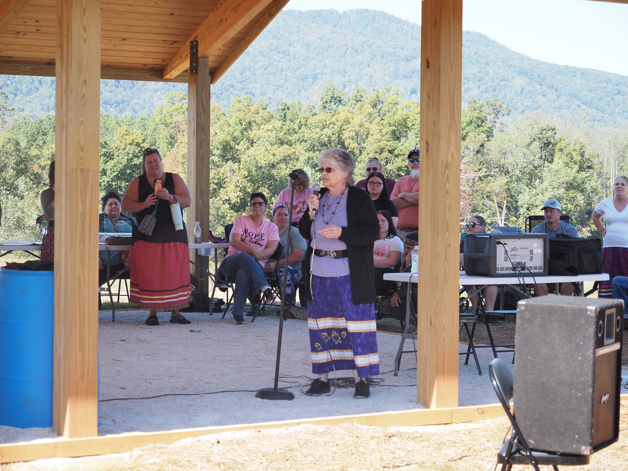Image of Chief Shields speaking in the Pavilion