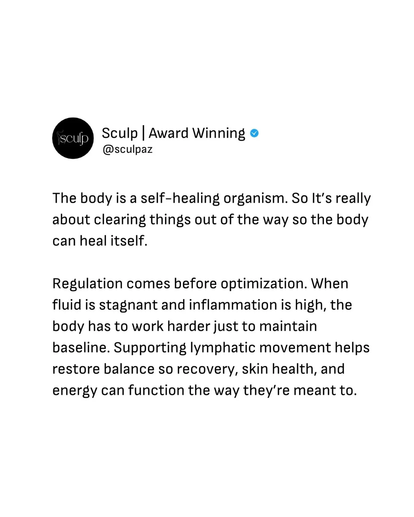The body already knows how to heal..it just needs less resistance.

When fluid is stagnant and inflammation builds, everything from skin to energy takes a hit. Lymphatic work isn&rsquo;t about trends or quick fixes. It&rsquo;s about helping your syst