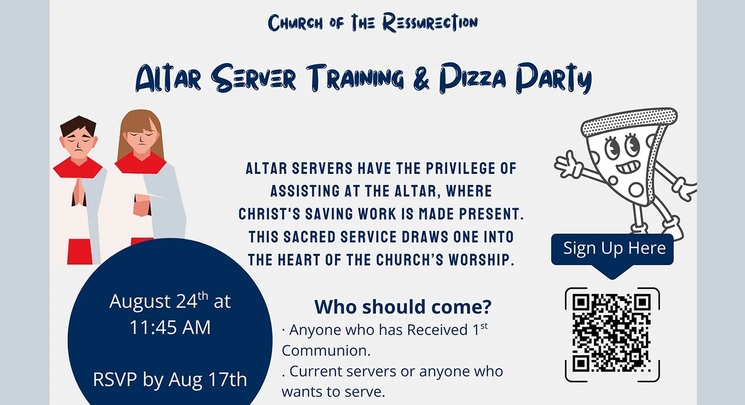 Altar Server Training & Pizza Party
