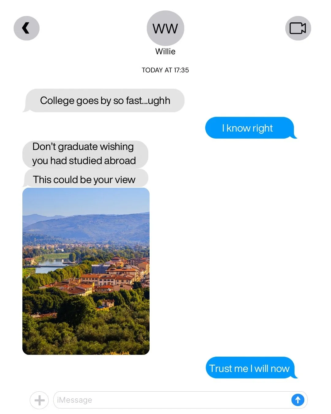 Had a few conversations with Willie the Wildcat this past week&hellip;

College goes by fast.

Don&rsquo;t graduate wishing you&rsquo;d studied abroad.

Because sometimes your History class is in Oxford.
Sometimes your biggest classroom is the Coloss