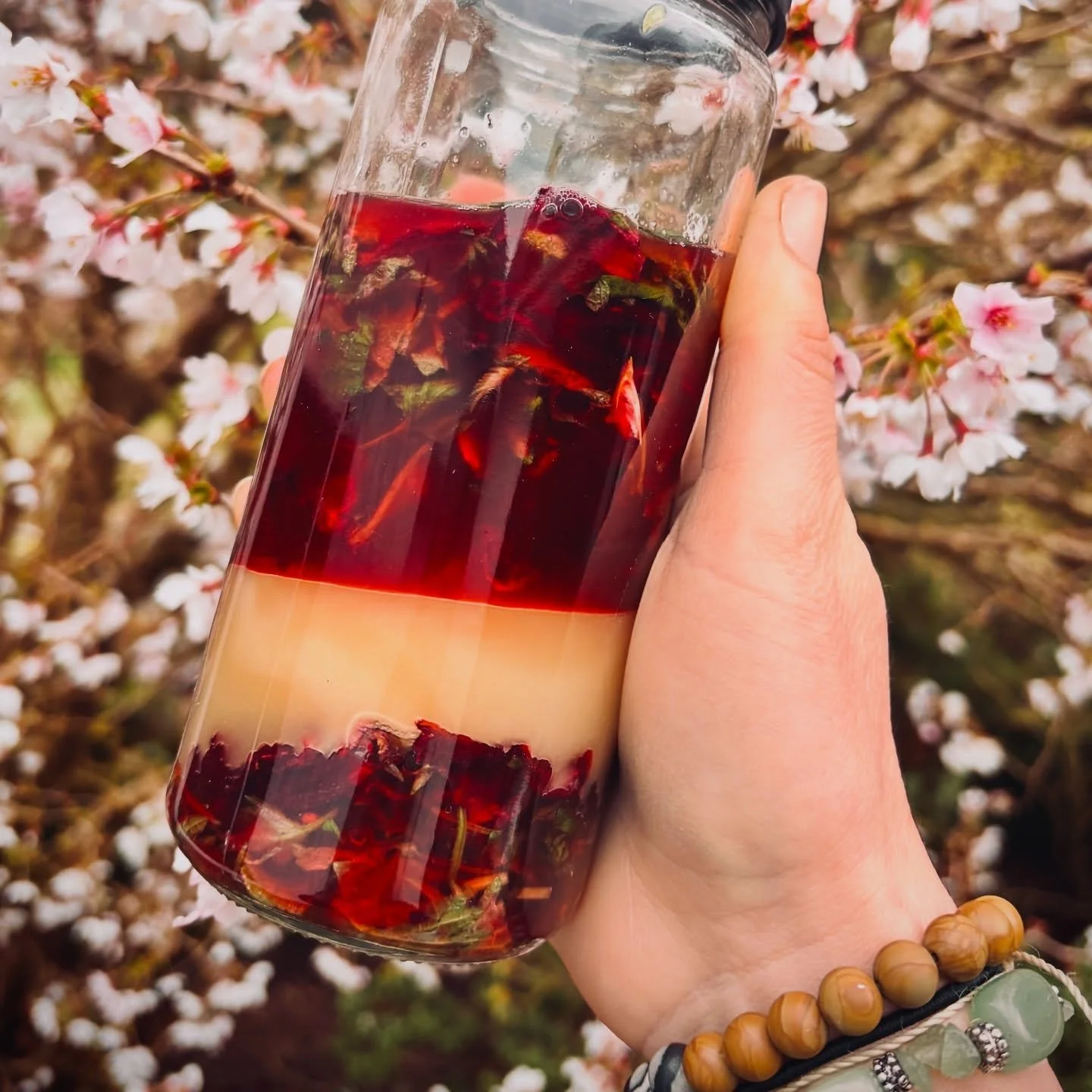 🩷 Nettle &amp; Hibiscus Oxymel 

An alchemy of honey &amp; apple cider vinegar&hellip; 
sweet and sour and salty, the ultimate springtime tonic! 

(which wove wonderfully into this morning&rsquo;s Yin Yoga &amp; Seasonal Herbalism workshop with @yin