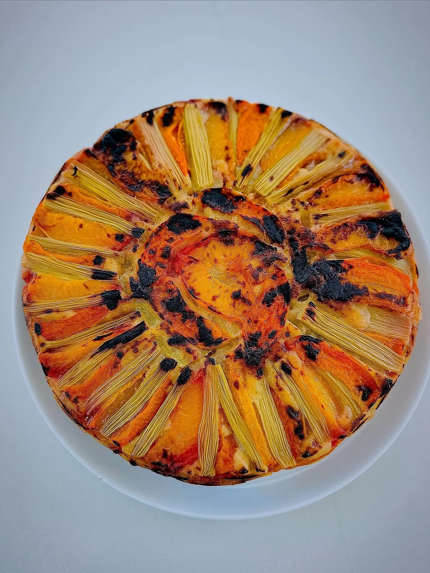 Upside Down Rhubarb &amp; Apricot Cake 
(Custom Order)