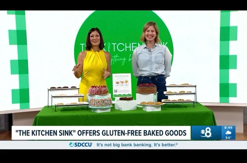 From oven to on-air 📺✨ 

What started as an idea is now proof that gluten-free can steal the spotlight. The future is looking sweet and I can&rsquo;t wait to see where The Kitchen Sink goes next! 🍪 

thank you @cbs8 and @nedanews for such a fun mor