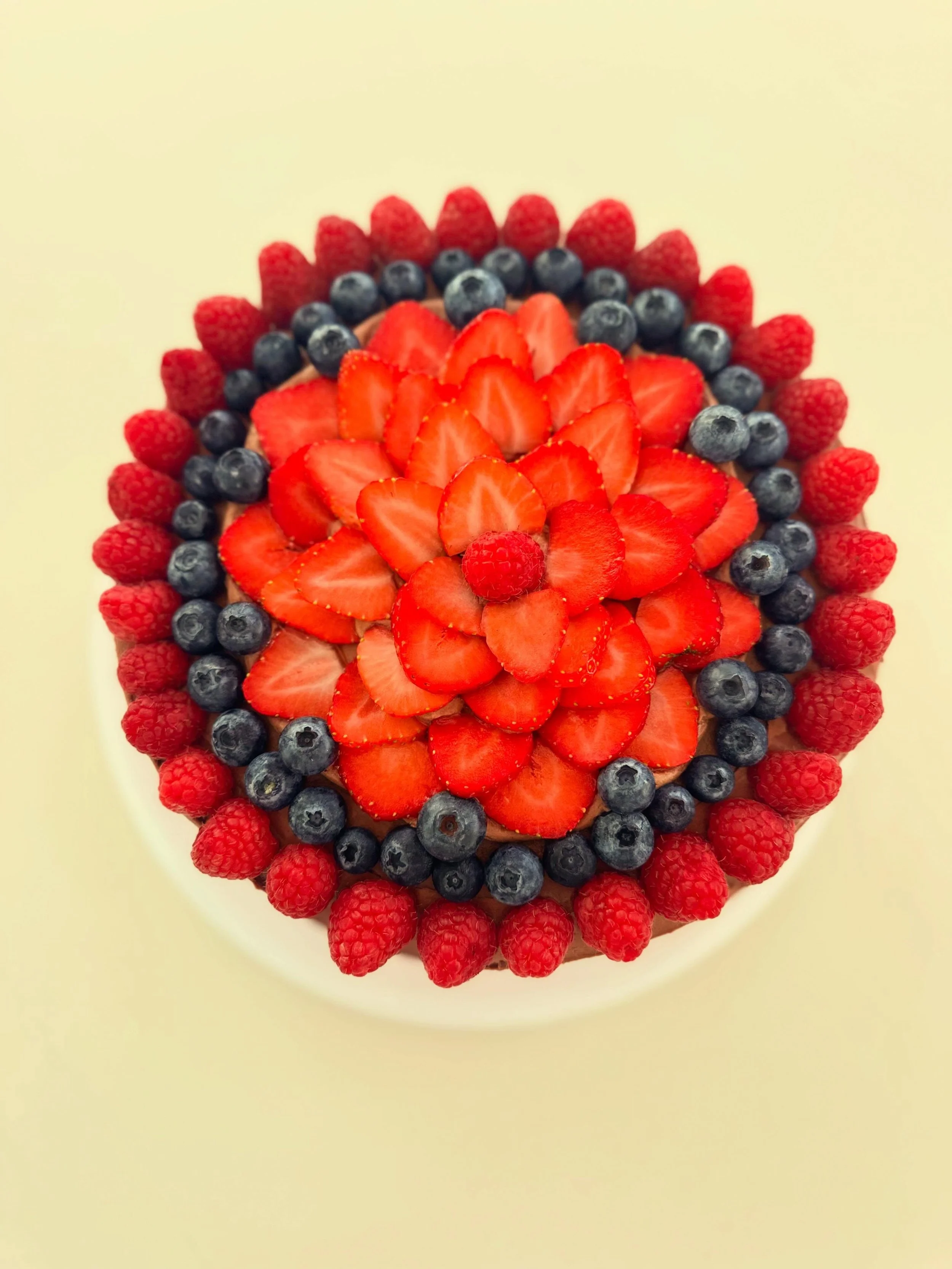 Chocolate Layer Cake with Fresh Berries