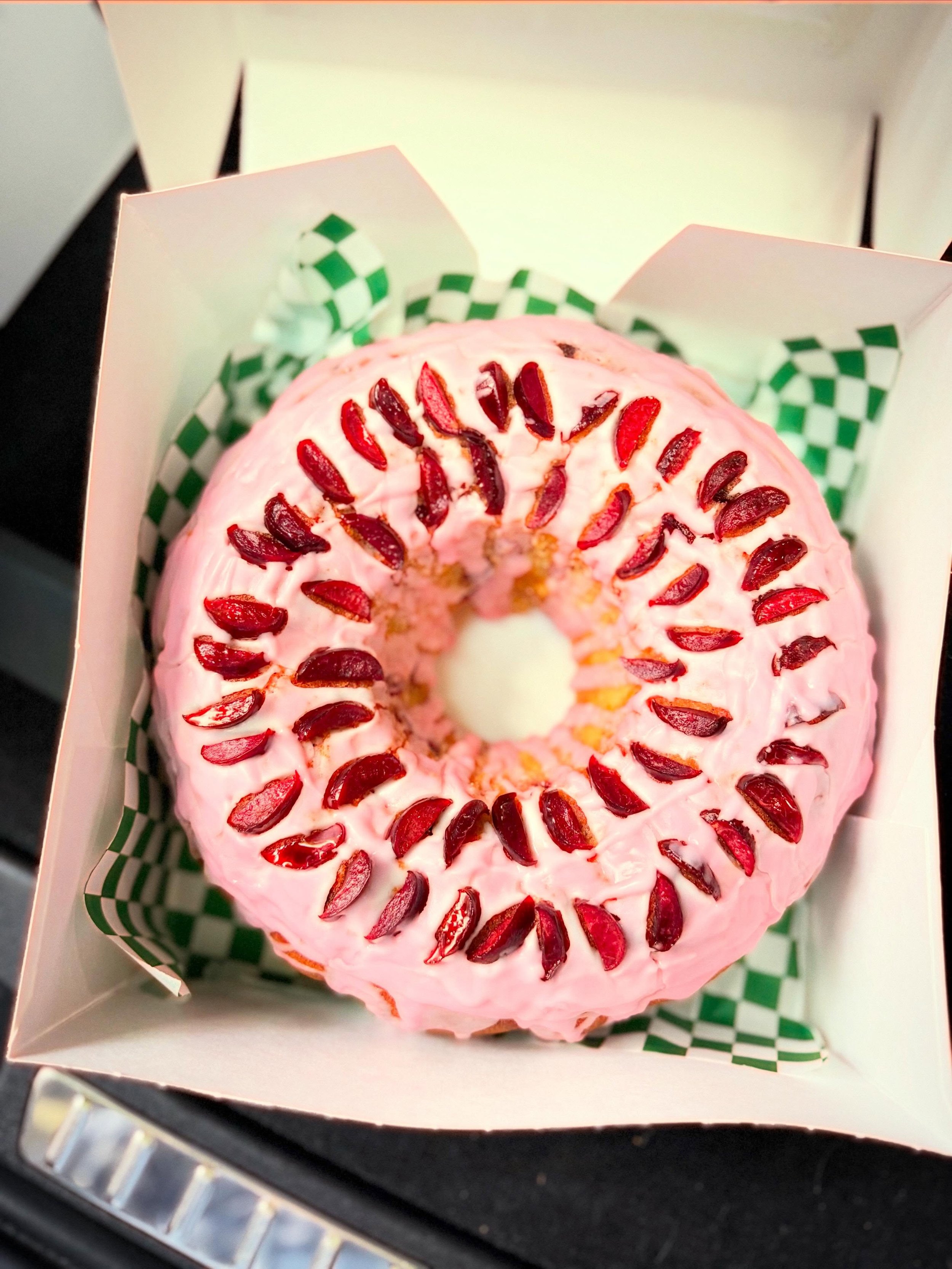a morning spent experimenting with a 
Lemon Cherry Poppy Seed Bundt Cake 🍋 🍒