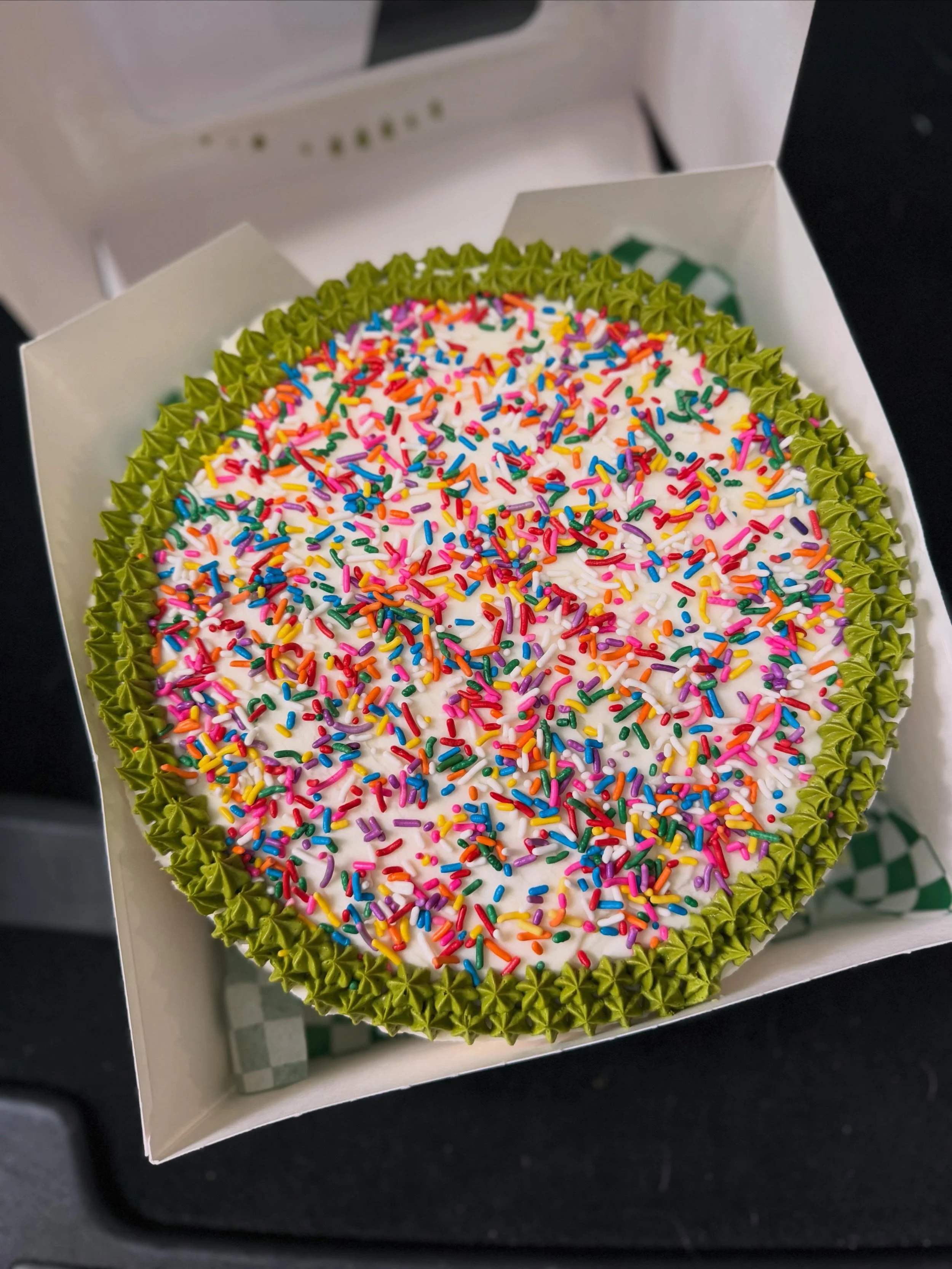 Vanilla Cake with Vanilla &amp; Matcha Buttercream 
***Custom Order***