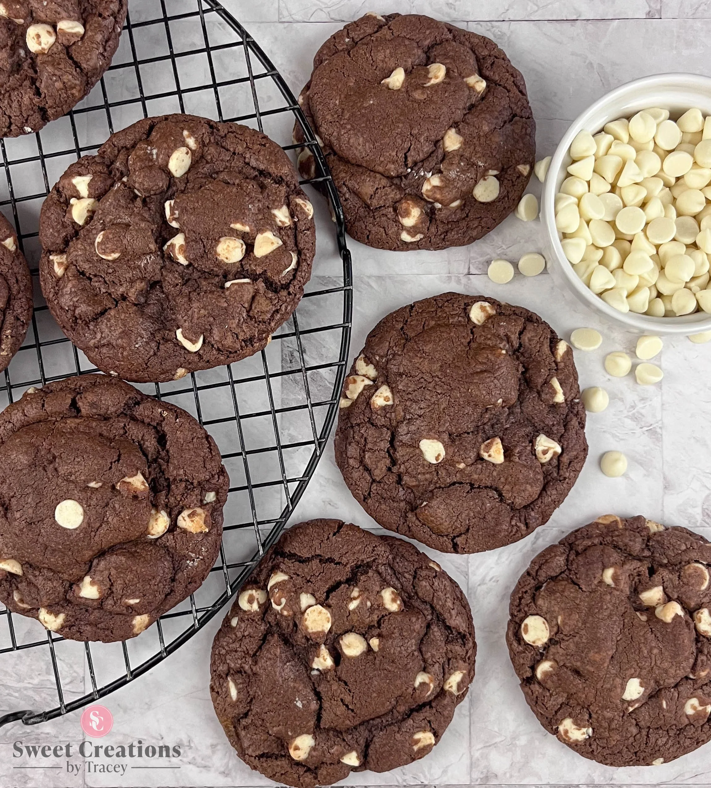 Double Chocolate White Chip Cookies