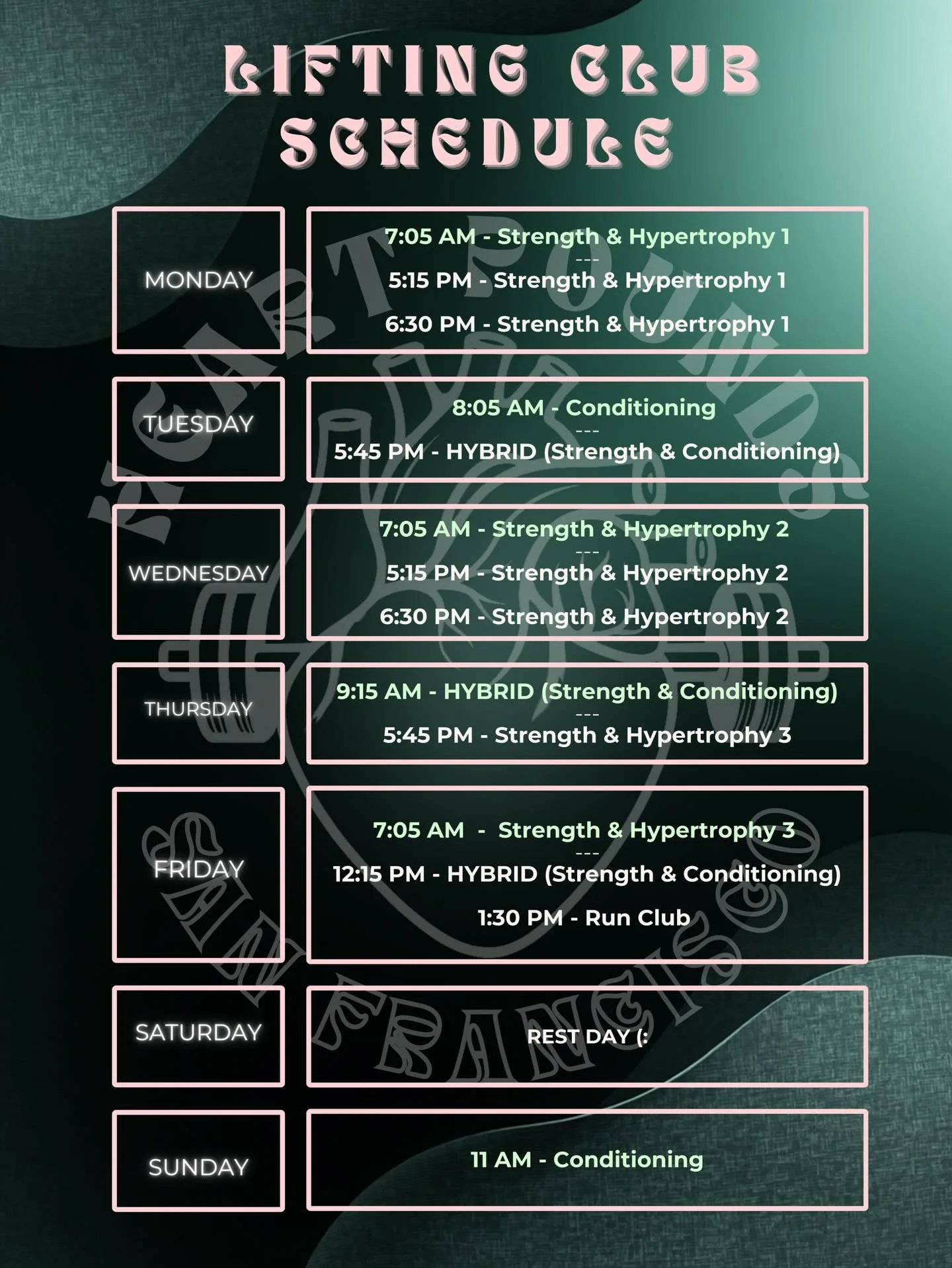 NEW SCHEDULE FOR FEBRUARY! ✨💪