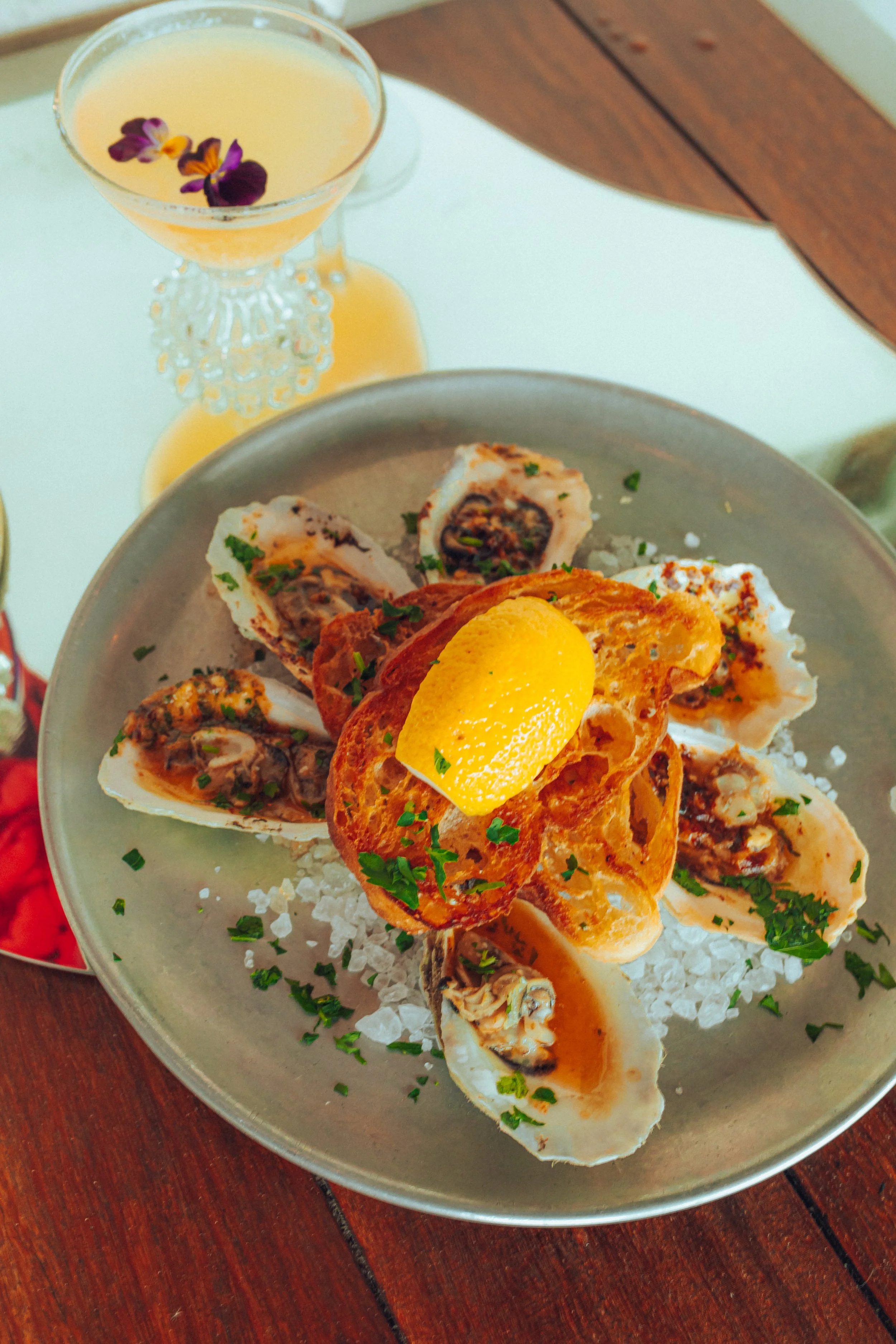 Charbroiled oysters (half dozen)