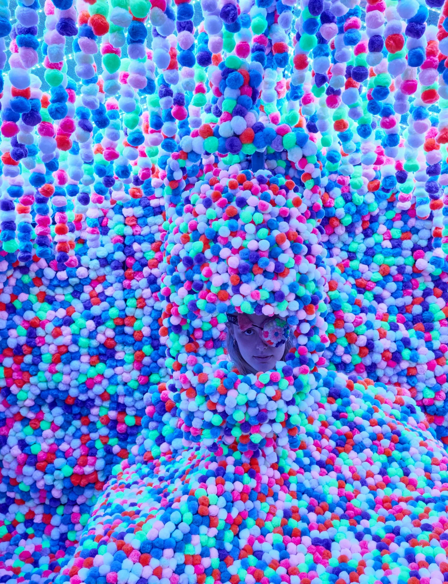 Newport Art Museum - Bobby Anspach exhibit - Place for Continuous Eye Contact - people in the tent