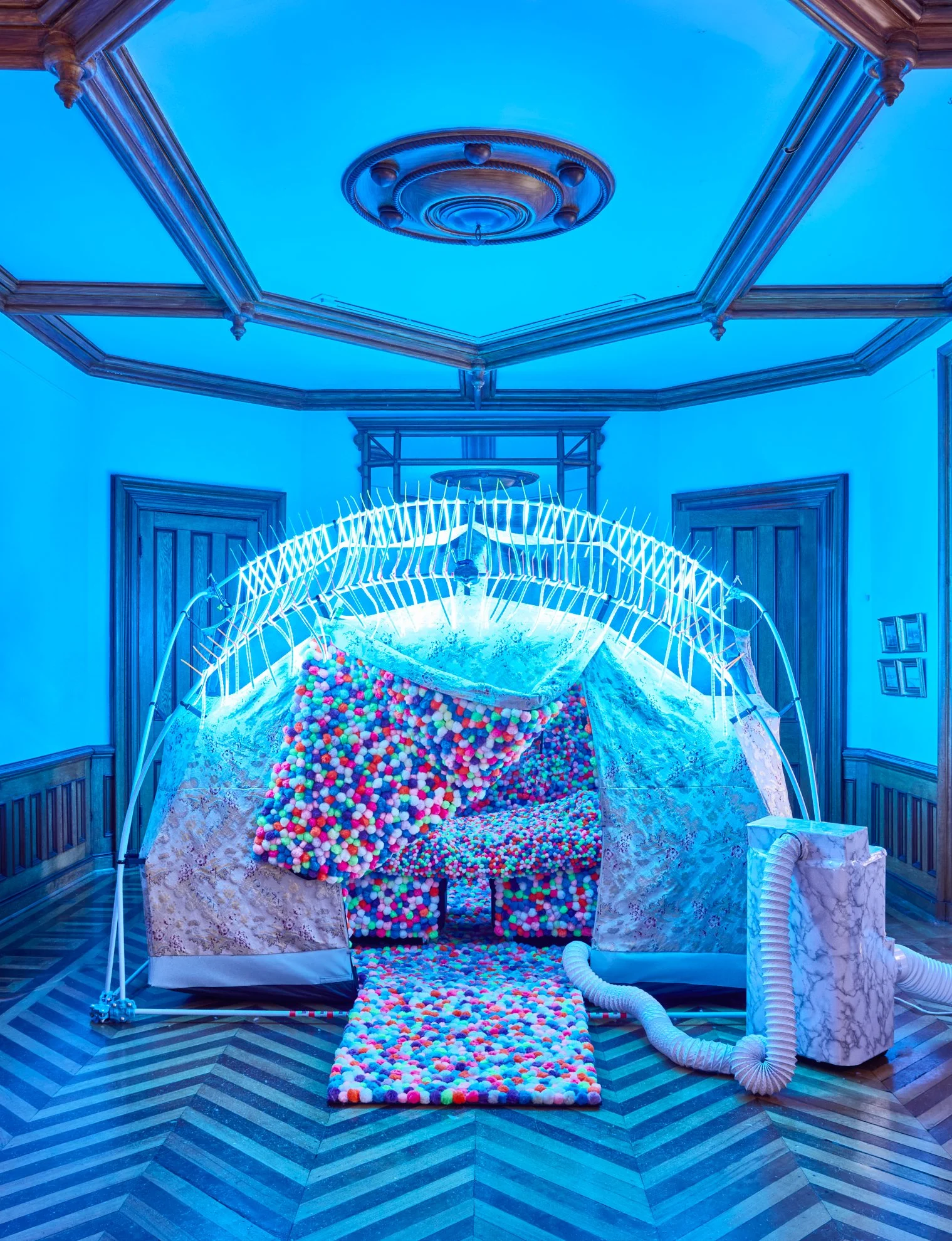 Newport Art Museum - Bobby Anspach exhibit - Place for Continuous Eye Contact (tent)