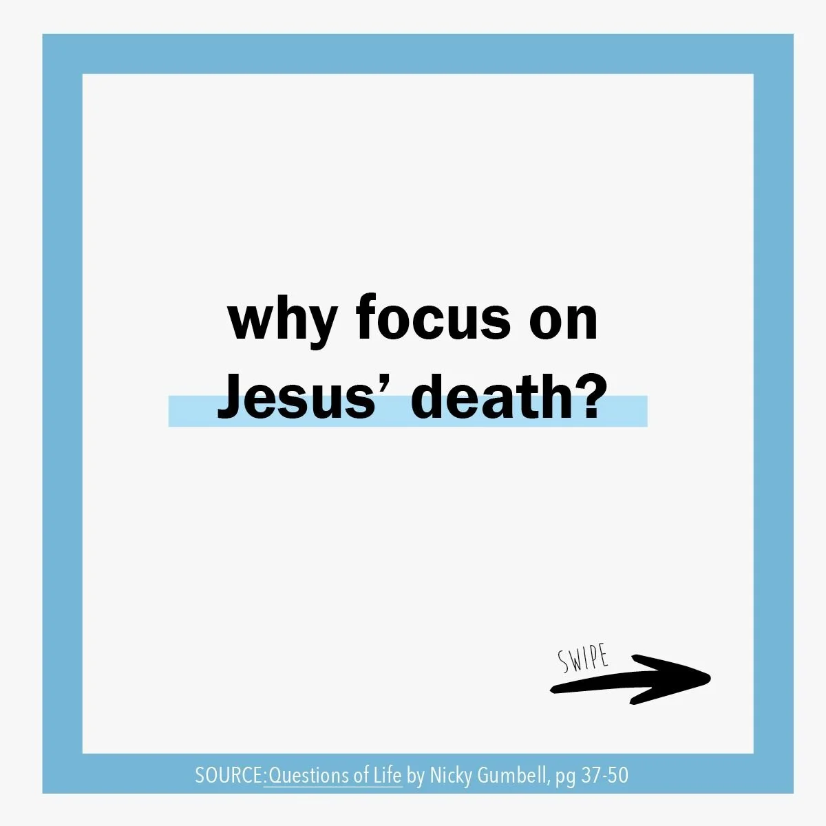Why focus on Jesus&rsquo; death? 🤔 Good question! A lot of the New Testament is focused on the death of Jesus and why He died. Why such a focus on his death?
What's the difference between His death and the death of Socrates or a war hero?
.
.
.
.
#v
