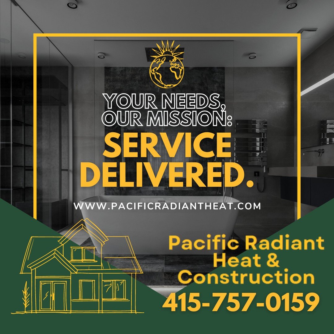 Your Needs, Our Mission: Service Delivered! Call or Message Us Today! (415)757-0159
BE A GOOD FRIEND AND SHARE WITH YOUR FRIENDS AND FAMILY JUST IN CASE!
#pacificradiantheat #radiant #radiantheat #splitsystem #hydronic #hydronicinstallation #heating 