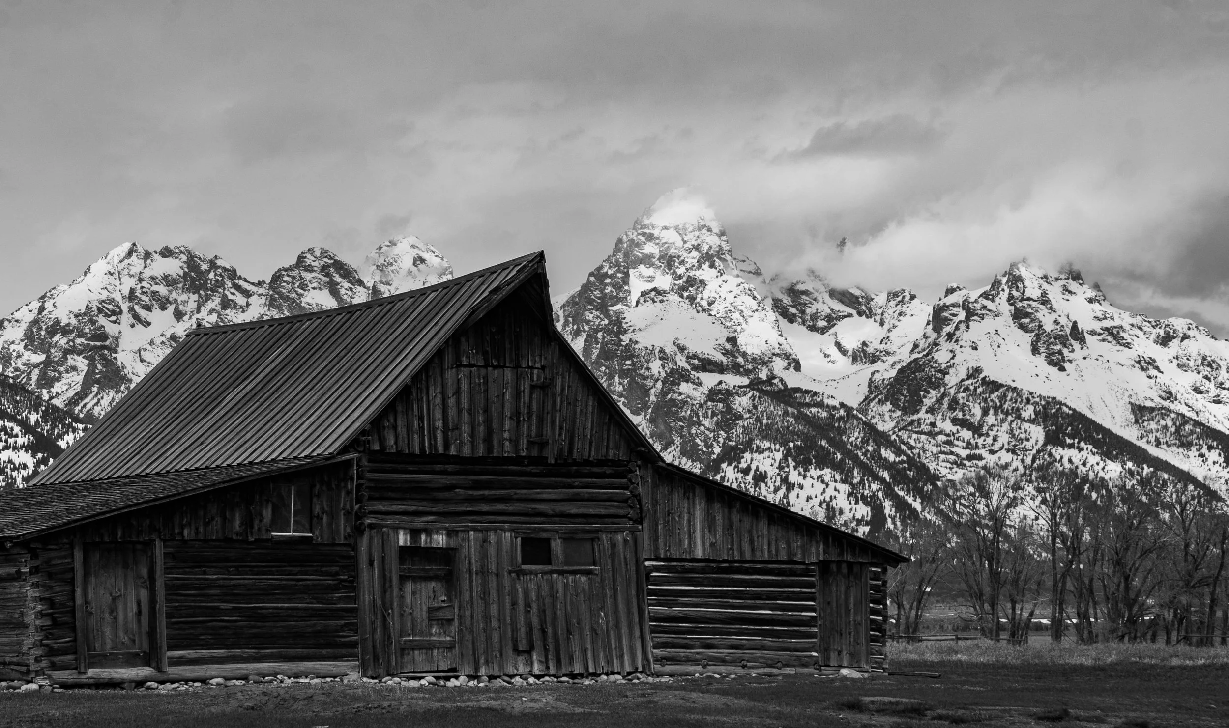 The T.A. Moulton Barn sits just underneath the Grand Tetons at Grand Teton National Park. 