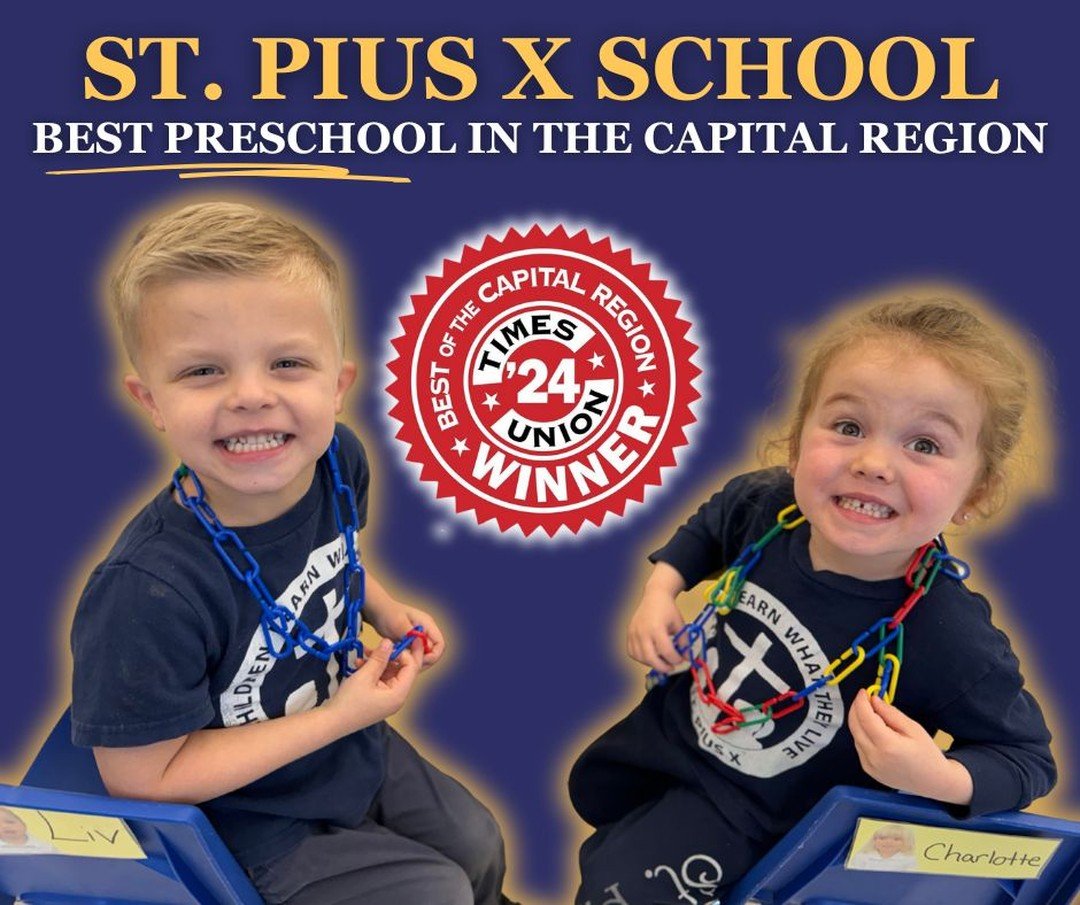 🥇 The results are in! 

Congratulations to our friends @stpiusxschool_ for once again bringing home the gold for Best Preschool in the Capital Region! 

#childrenlearnwhatheylive #catholicschools