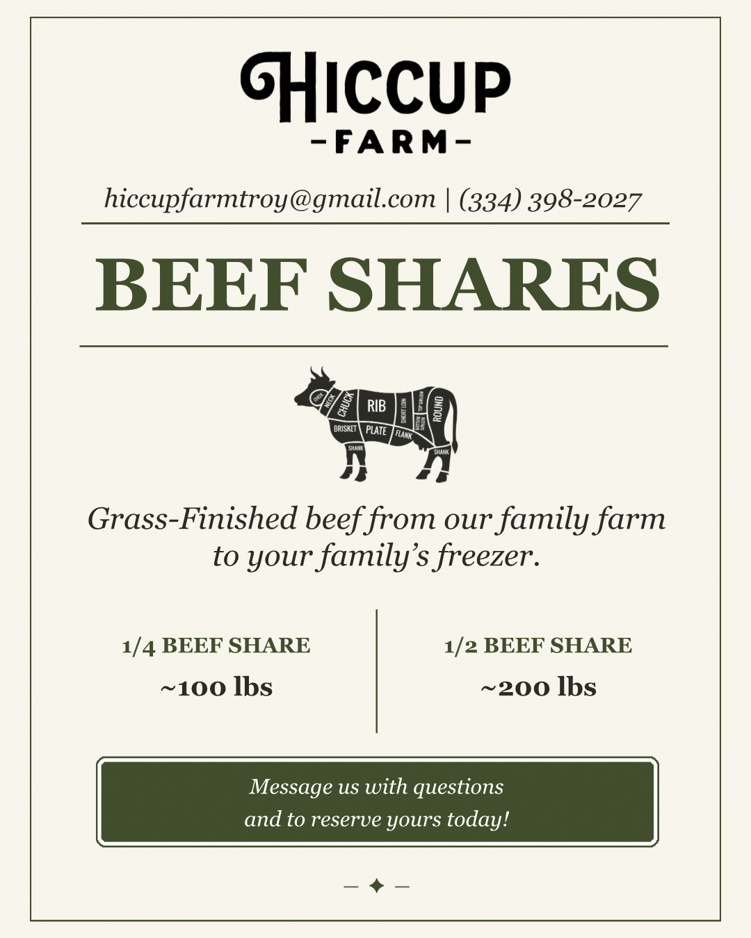 Quarter Beef Share