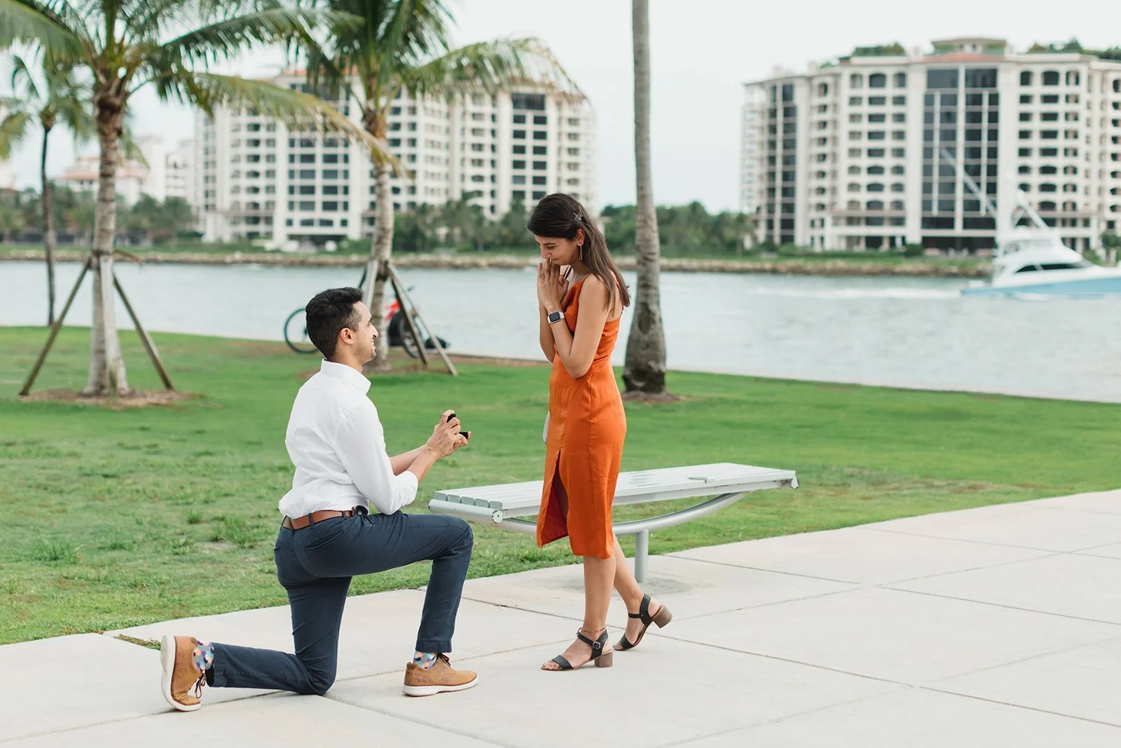 Neil and Eshita | Surprise Proposal at South Pointe Park