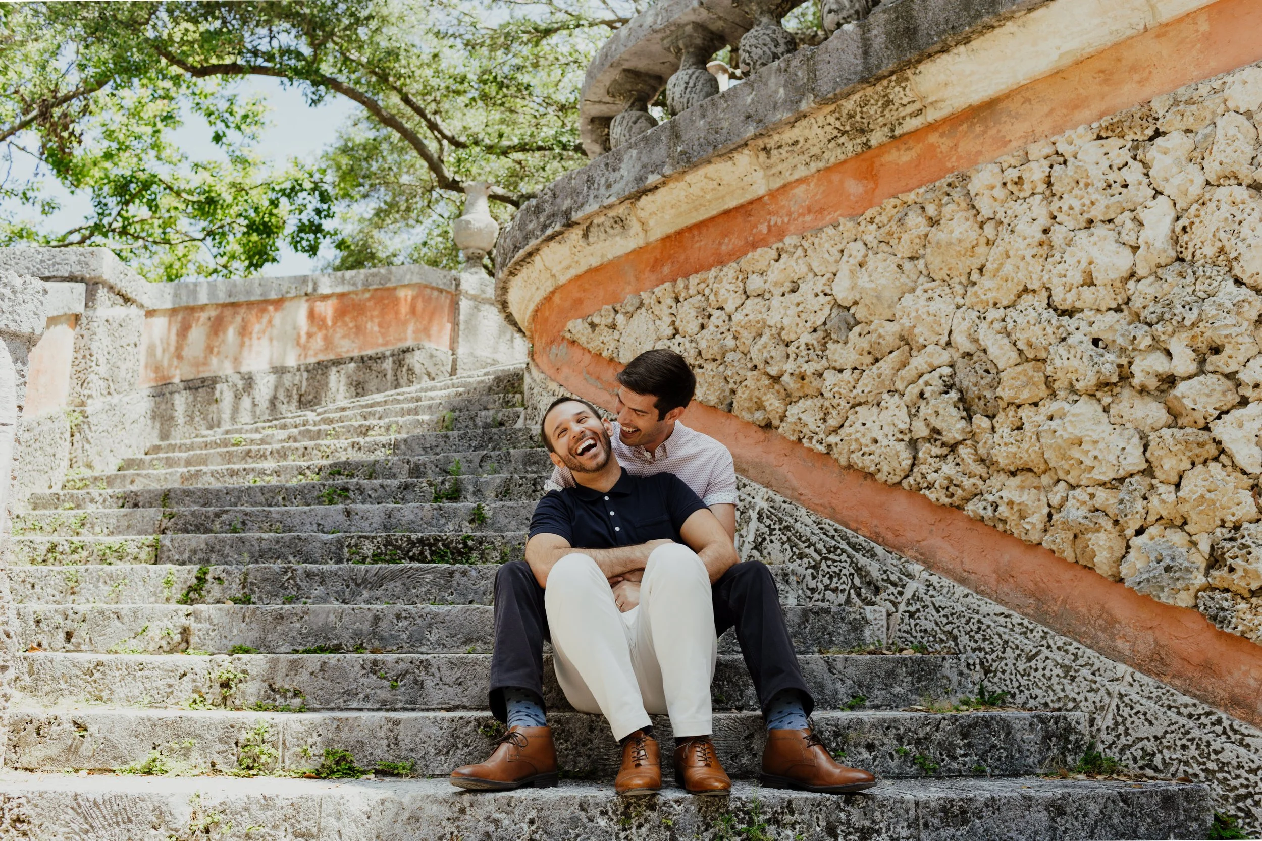 Steven and Timothy Engagement Session at Vizcaya Museum &amp; Gardens