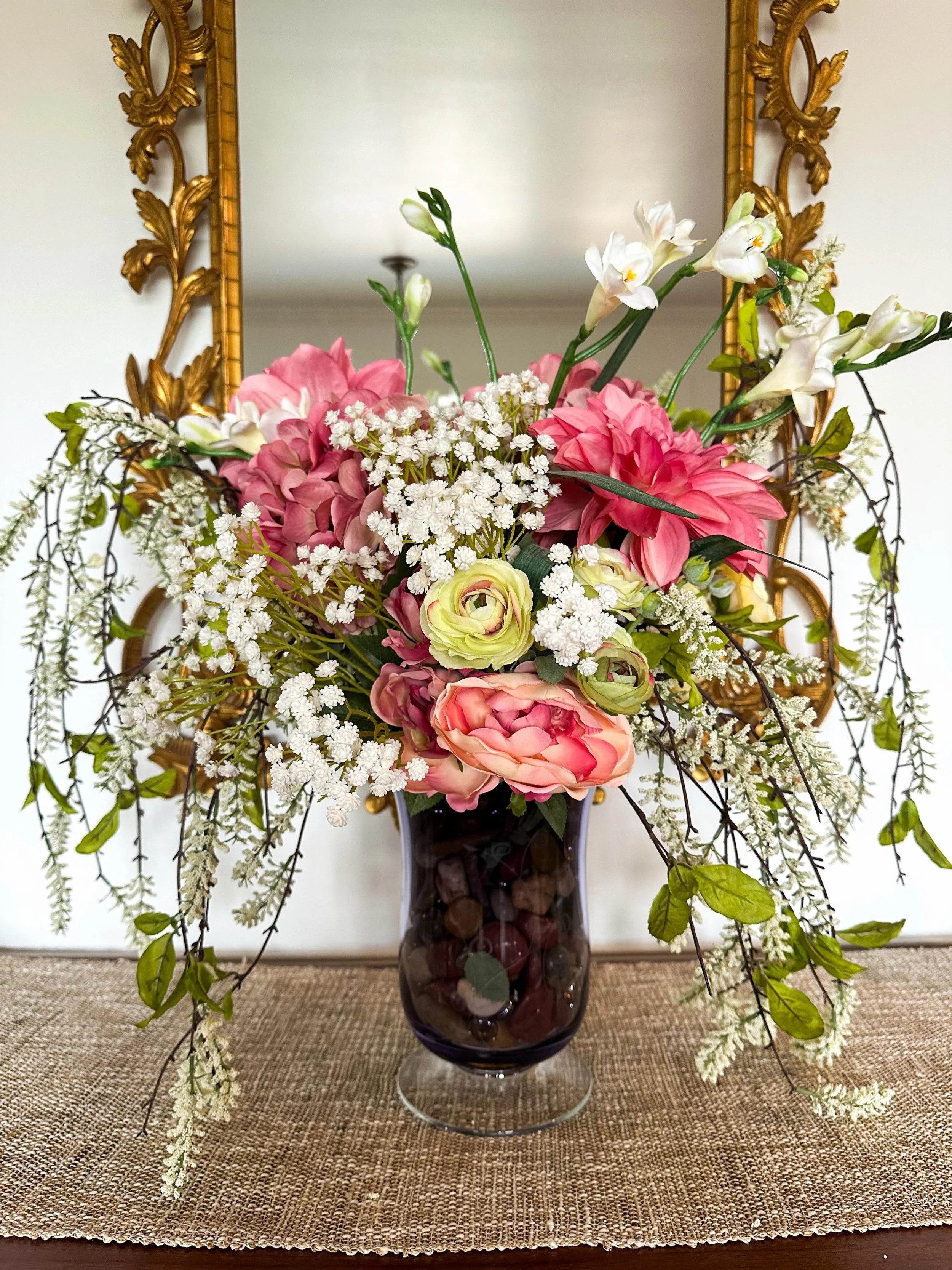 This custom, silk floral arrangement we created has a very special story&hellip;

Our client received this vase from her dear friend, who recently had been diagnosed with cancer. Knowing she wanted to do something extra special, our client turned to 