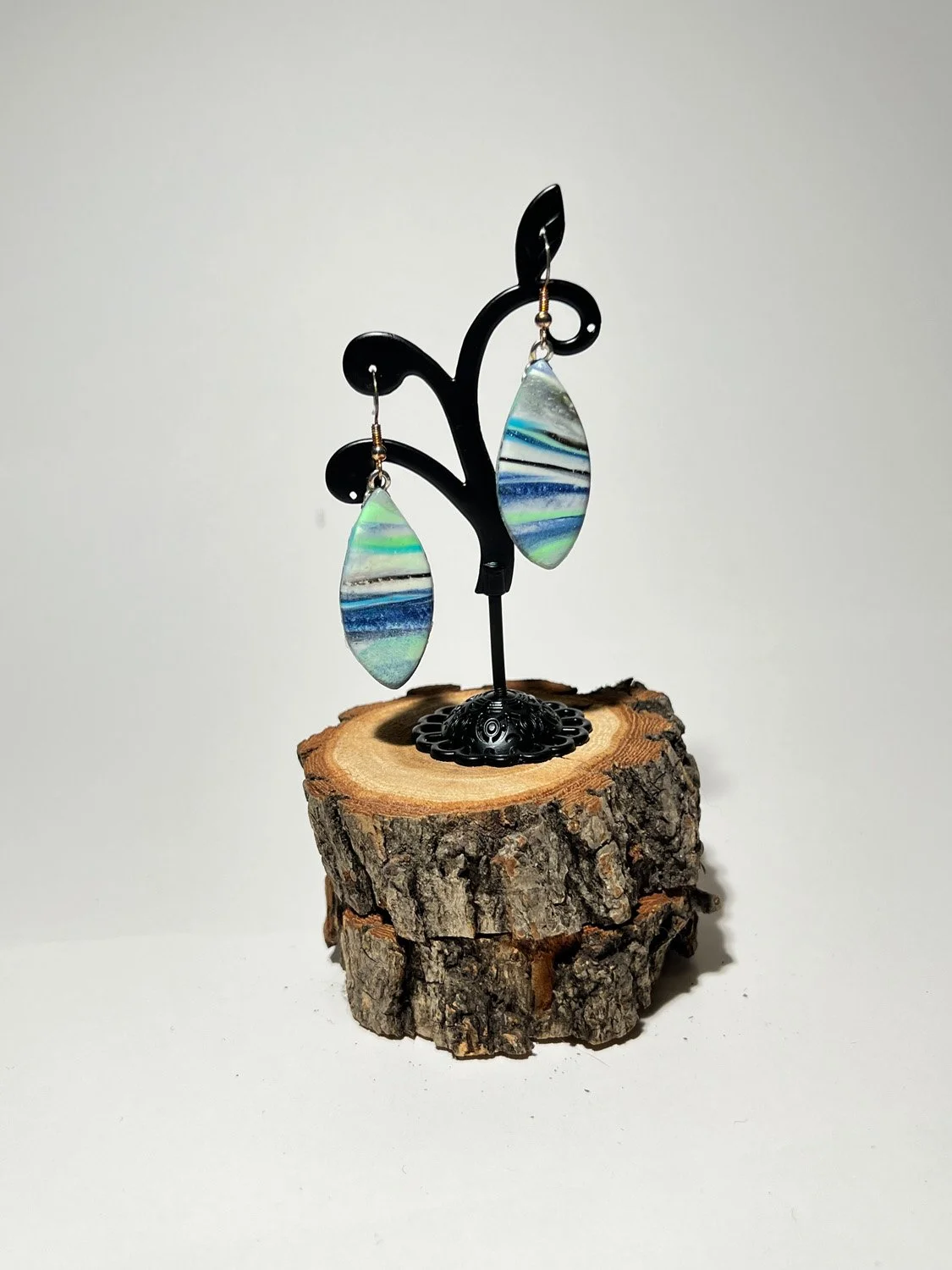 Caribbean Stripe Polymer Clay Earrings