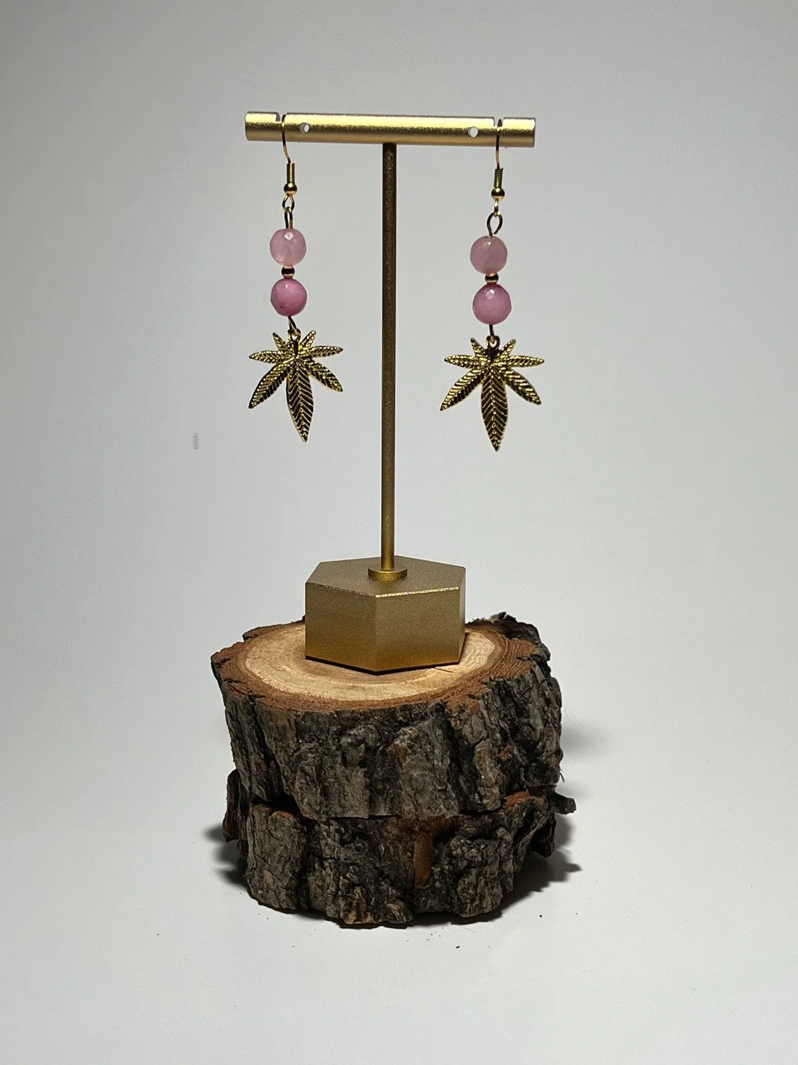 Funky Flower Earrings in Pink