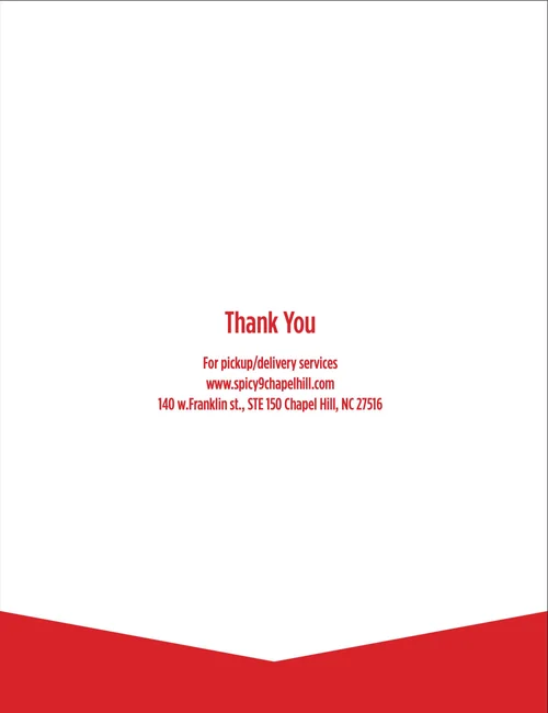 Menu — Spicy 9 Sushi Bar & Asian Restaurant