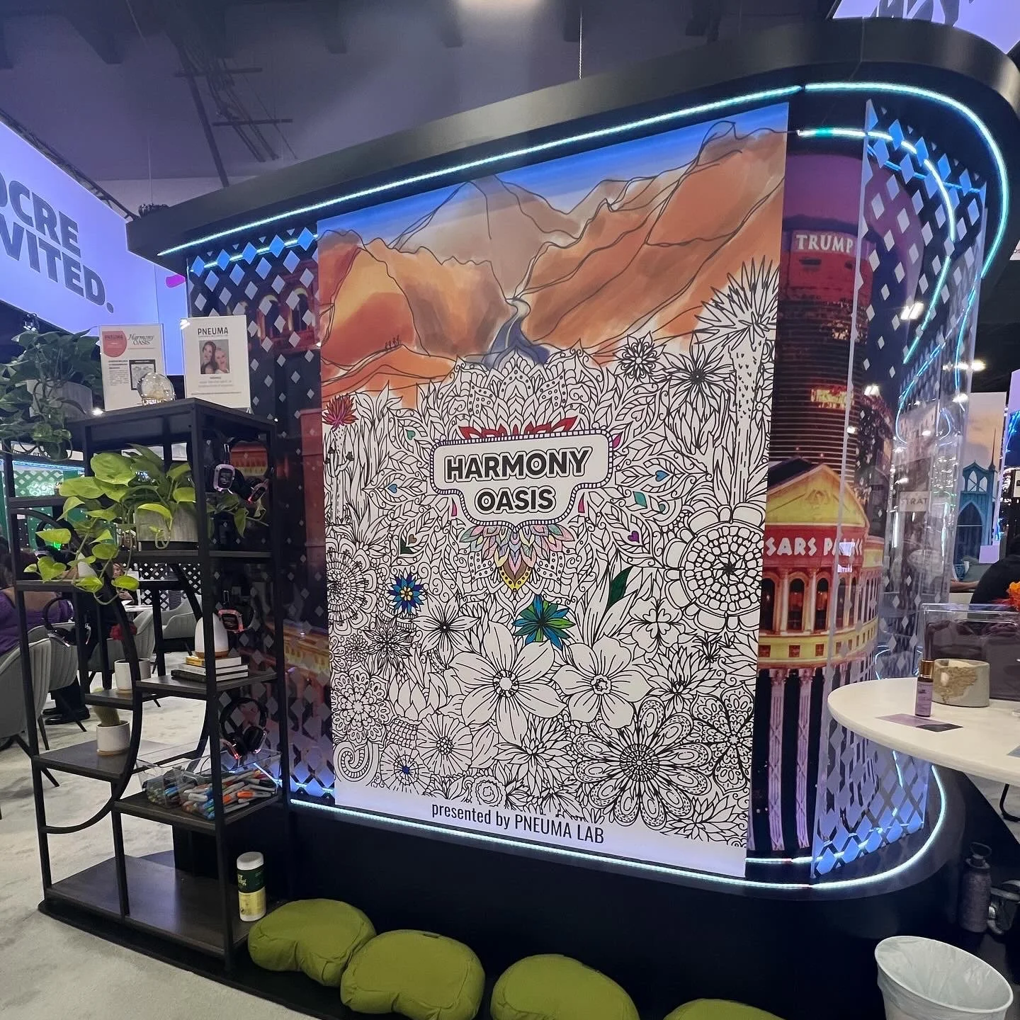 Tradeshow booth for wellness activation