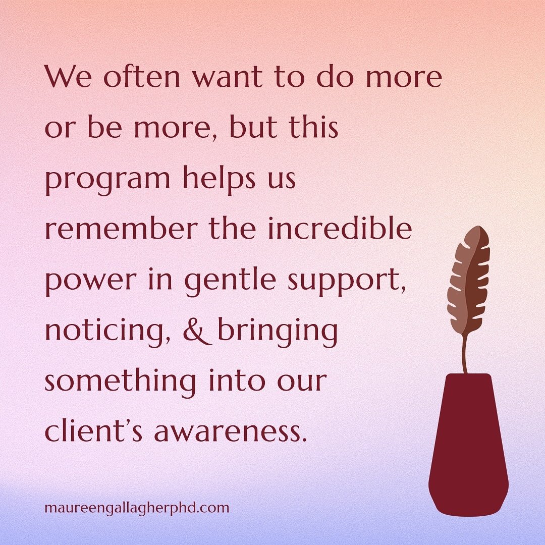 There is an incredible gift we can offer in simply sitting across from another person and gently noticing where they might be merging with their parts. 

Companioning someone else or being companioned is a deeply transformational role to hold within 