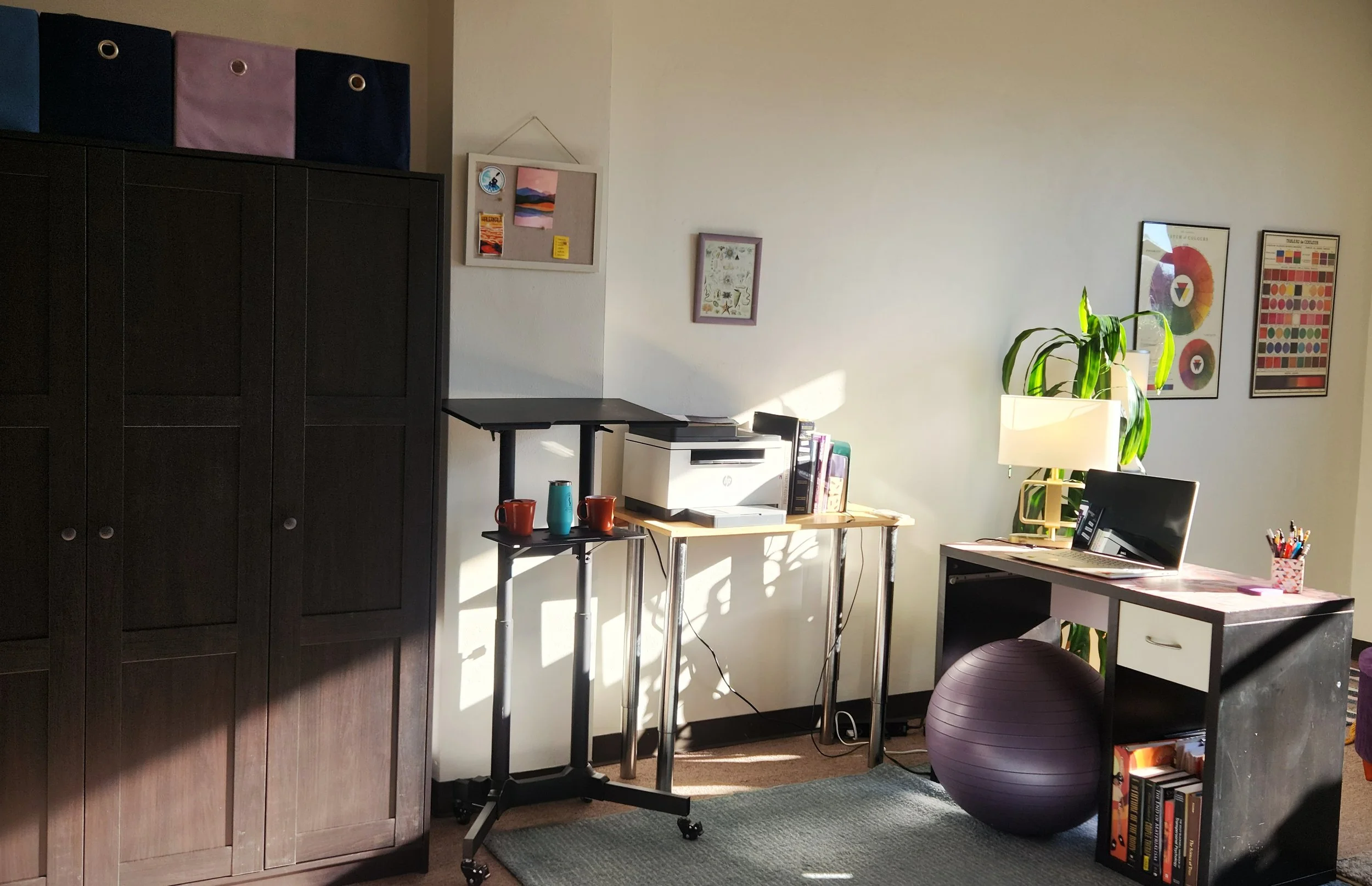 Photo of an office with a desk