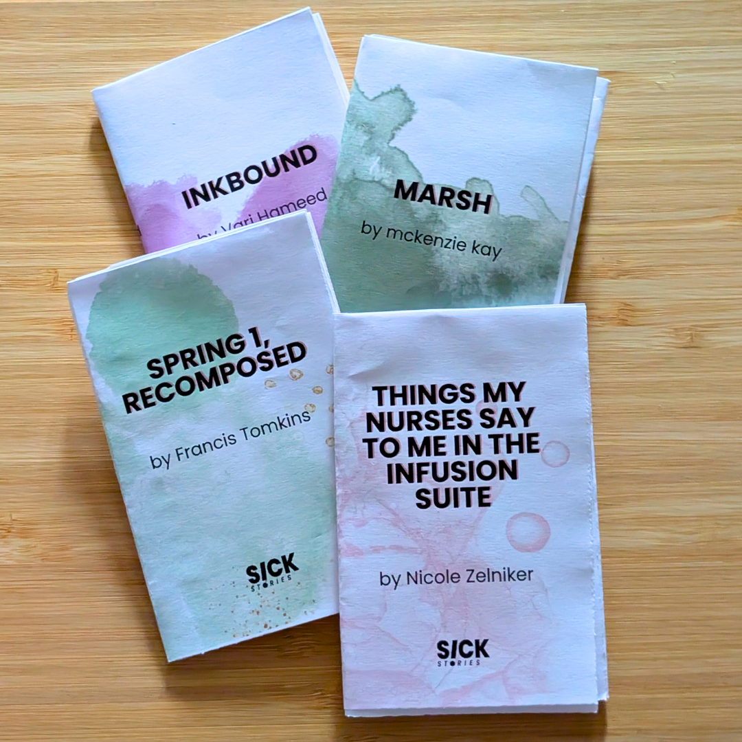 An image of all 4 zines together