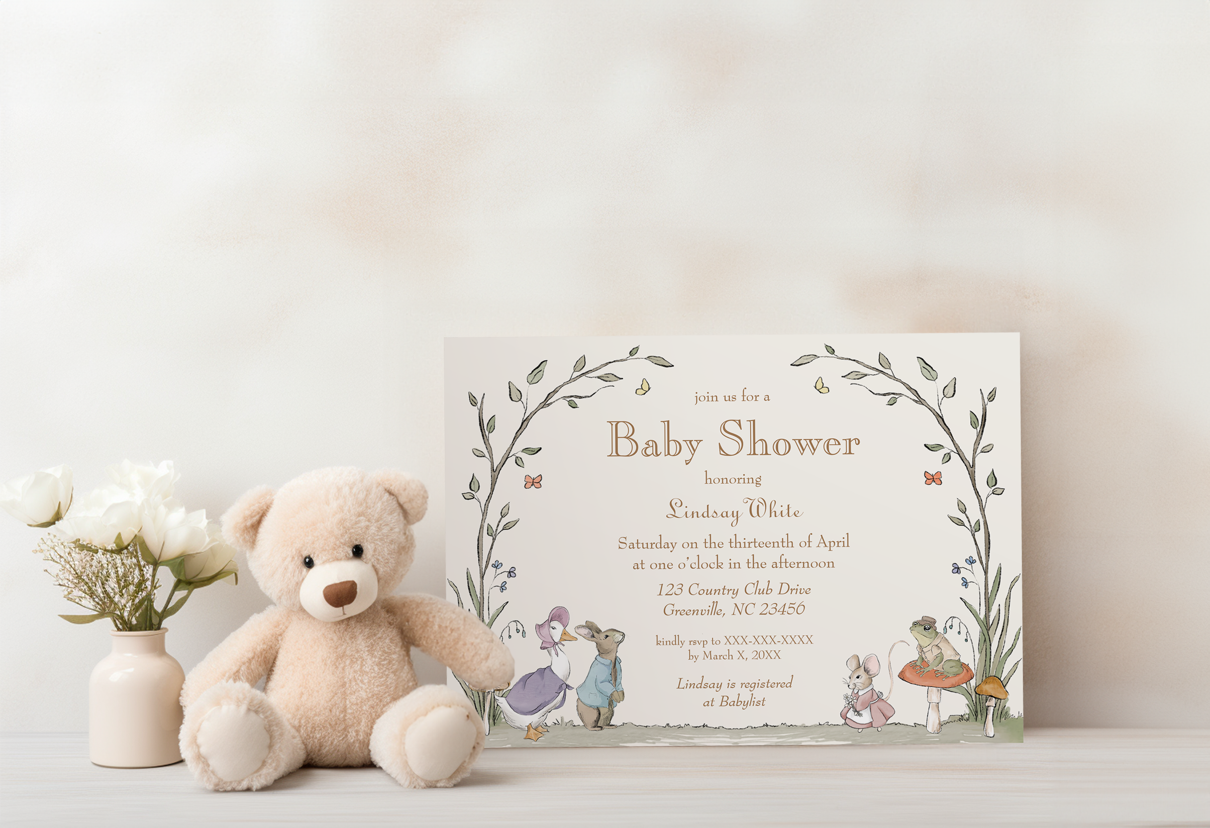 Peter Rabbit Baby Shower Suite