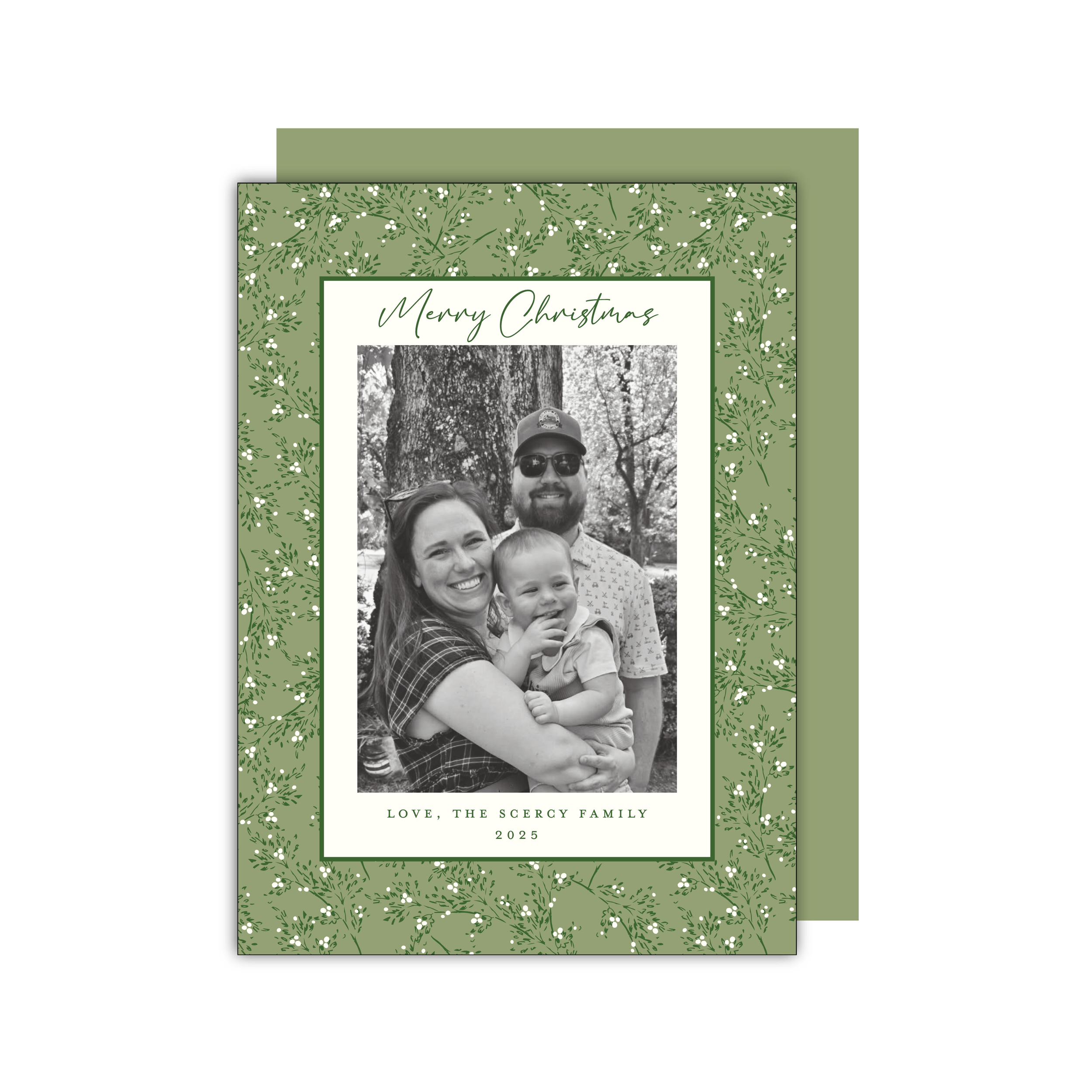 close upVertical Green Branch Greeting Card.png