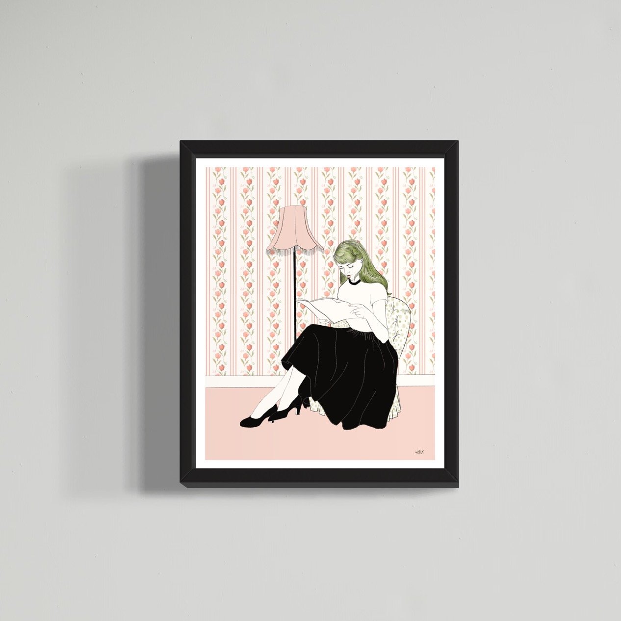 Pink Tulip Lady, Print