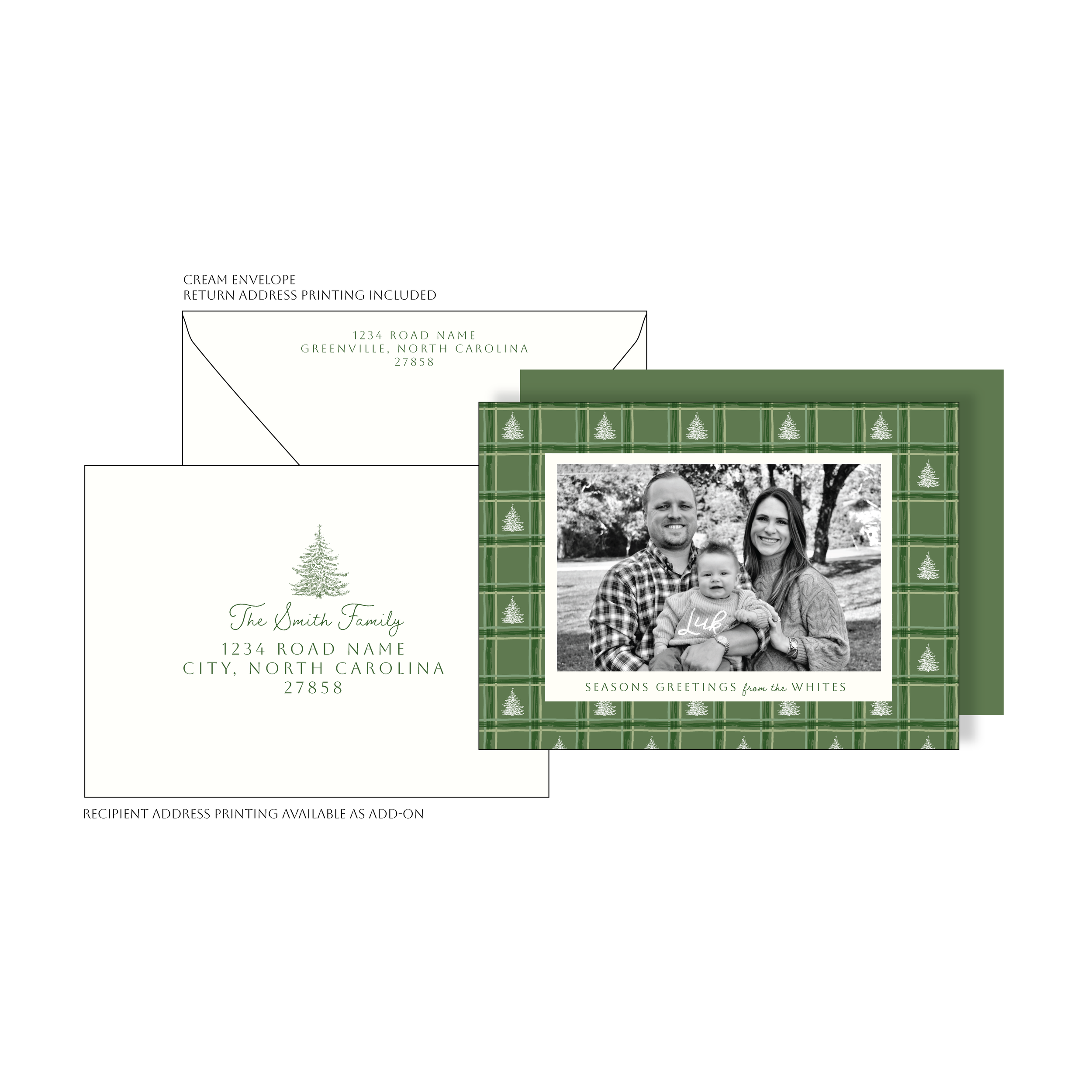 Horizontal Plaid Christmas Tree Greeting Card.png