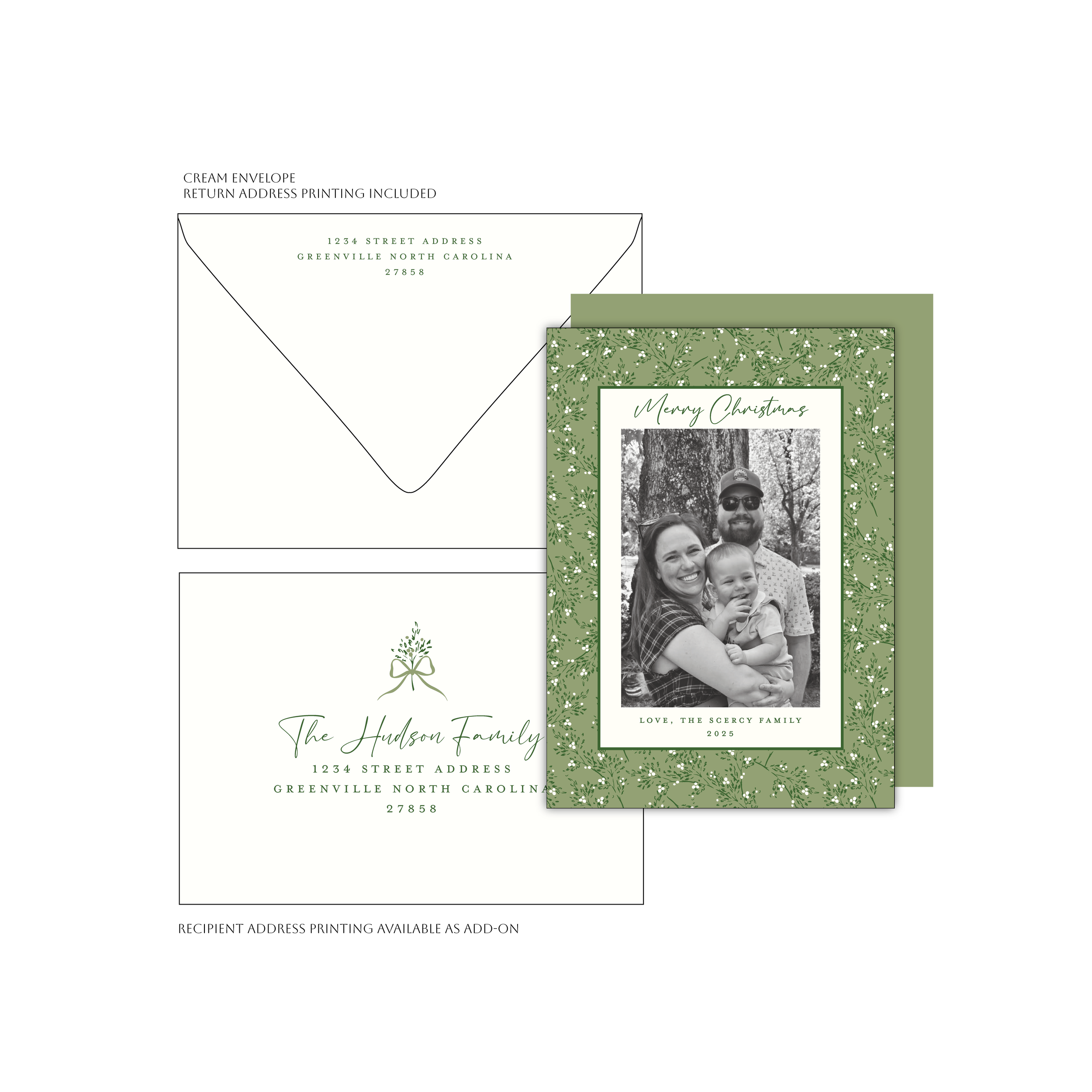 Vertical Green Branch Greeting Card.png