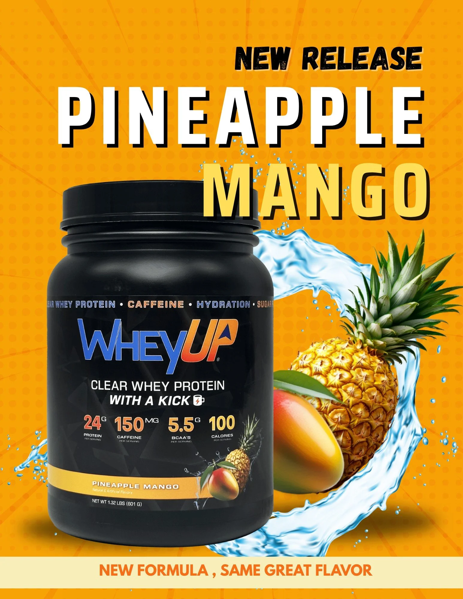 Tastes like vacation. Fuels like a beast.

🥭 Pineapple Mango is HERE and it&rsquo;s bringing the heat.

Hydration. Energy. 24g of clean protein.
Limited drop grab yours while it&rsquo;s HOT 🔥

#WheyUP #TropicalFuel #ProteinWithPurpose