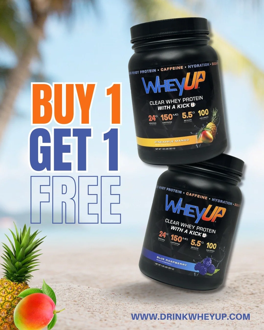 Why choose between protein and energy when you can have both&hellip;
And get DOUBLE for the same price? 

WheyUP combines:
✅ 24g clear whey protein
✅ 150mg caffeine
✅ 5.5g BCAAs
✅ Coconut powder for hydration

💥 And now it&rsquo;s Buy 1 Get 1 FREE. 