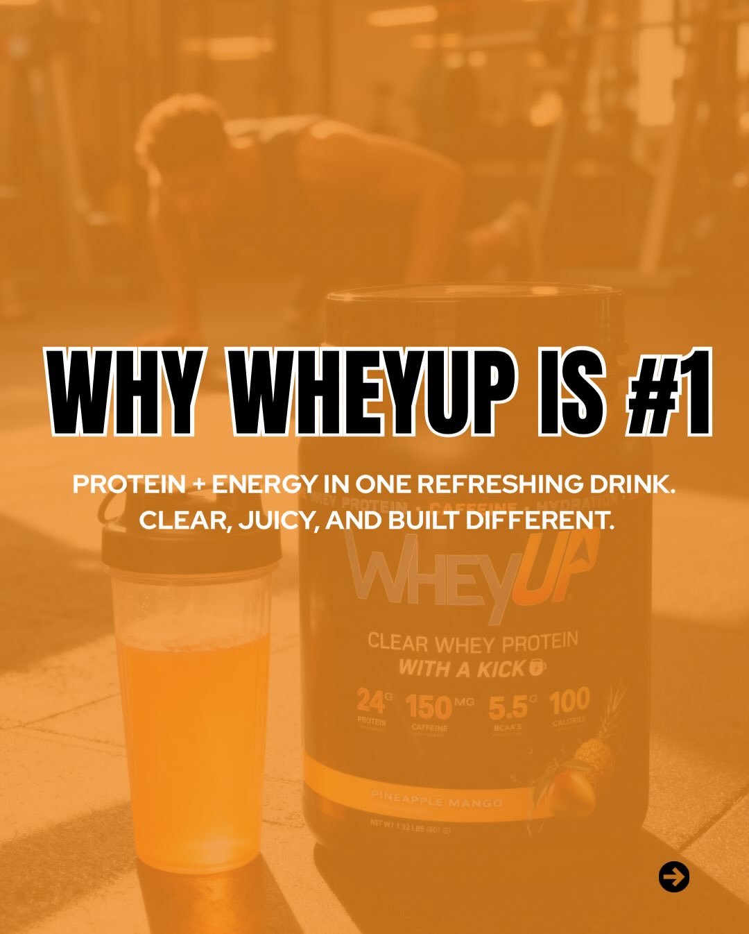 If you&rsquo;re tired of choosing between protein and energy, WheyUP gives you both in one clean, refreshing drink. 💪⚡️
No heavy shakes. No sugar. No crash. Just 24g of clear whey protein, 150mg of energizing caffeine, and a flavor that tastes like 