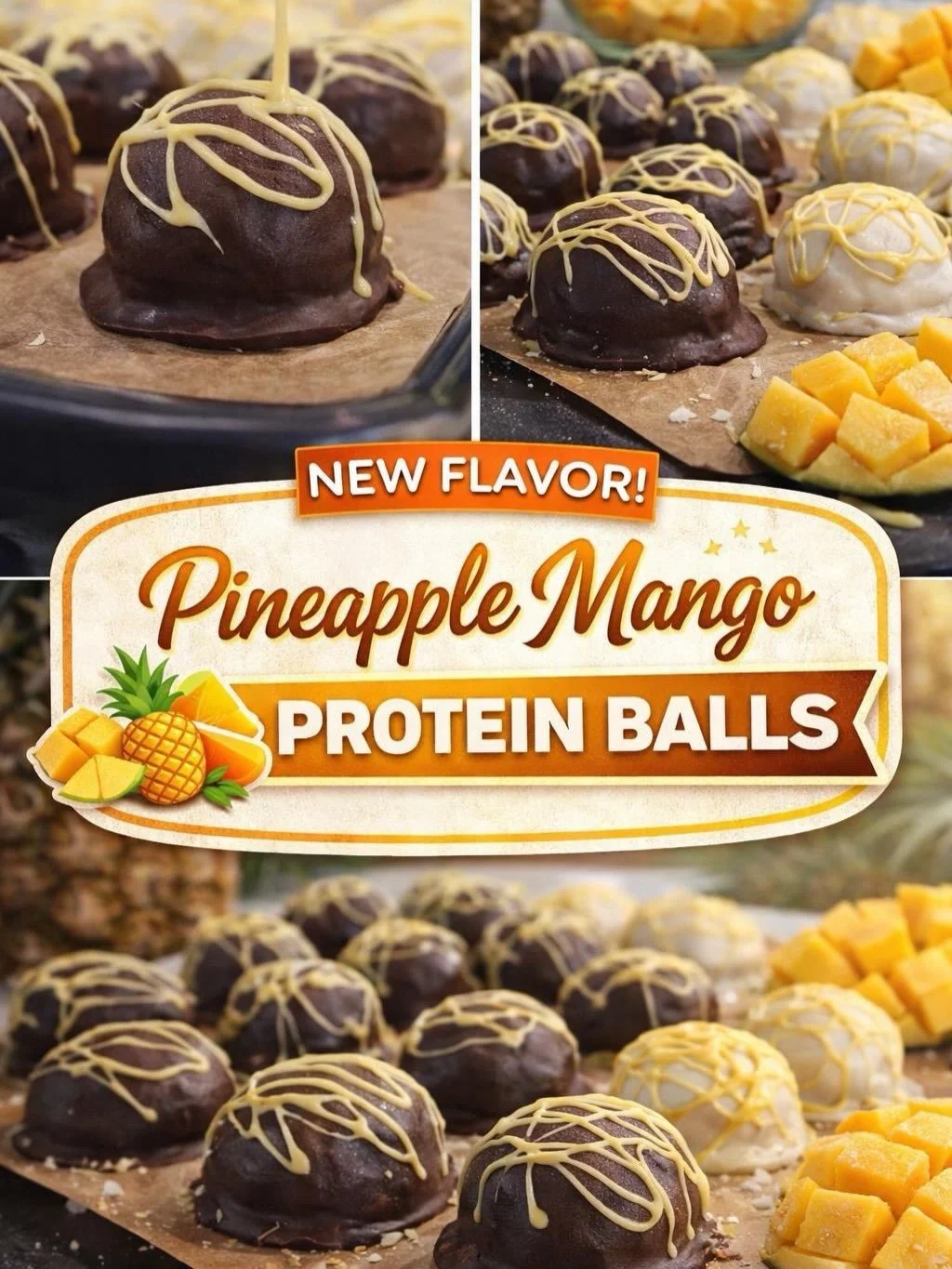 You gotta check out these Pineapple Mango Protein Balls made by @mykindachunky using WheyUP Pineapple Mango for that juicy, tropical flavor you already love&hellip; with a chocolate finish.

✔️ protein-packed
✔️ real flavor
✔️ the perfect sweet treat