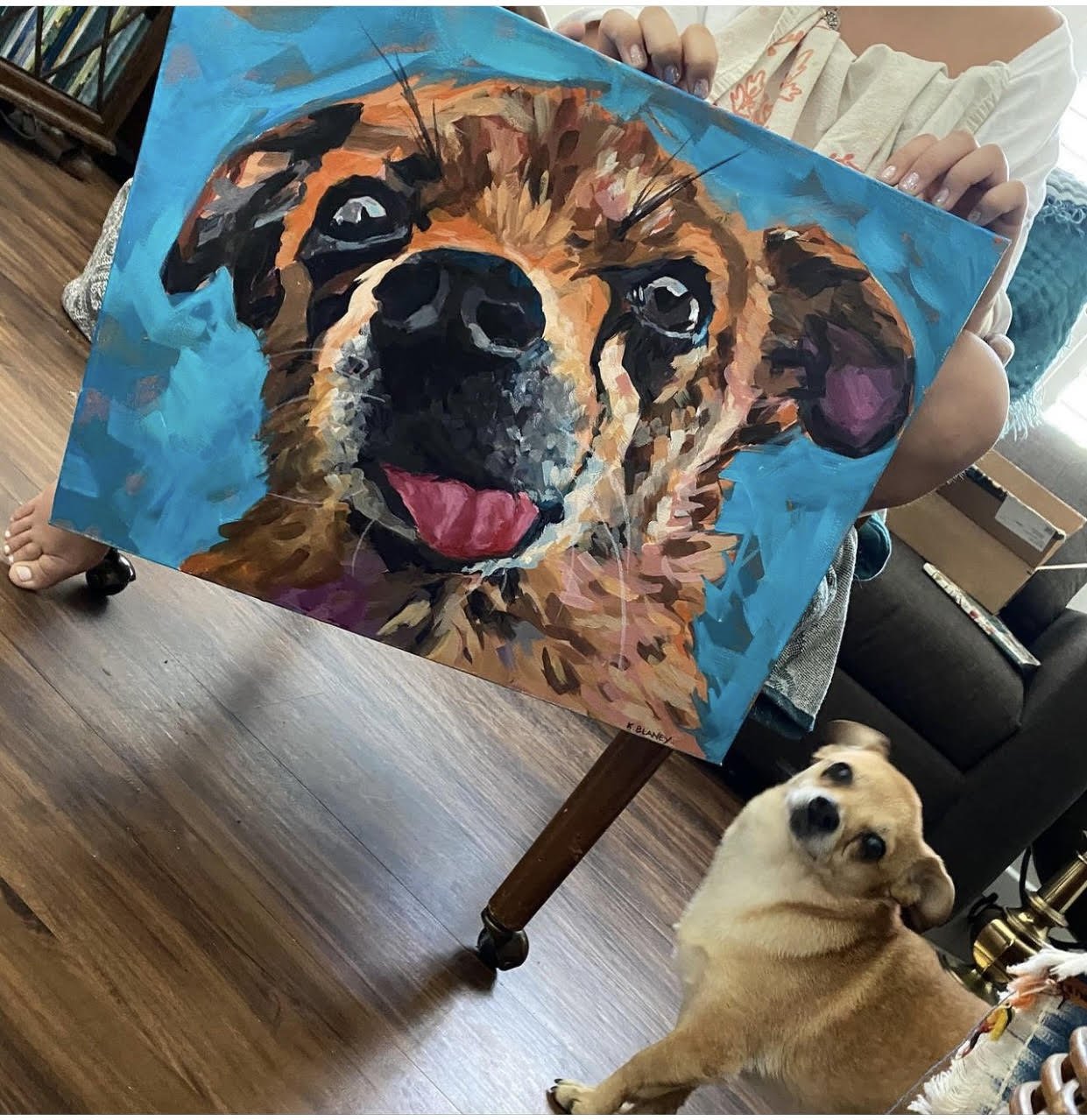 Painted pet portrait 