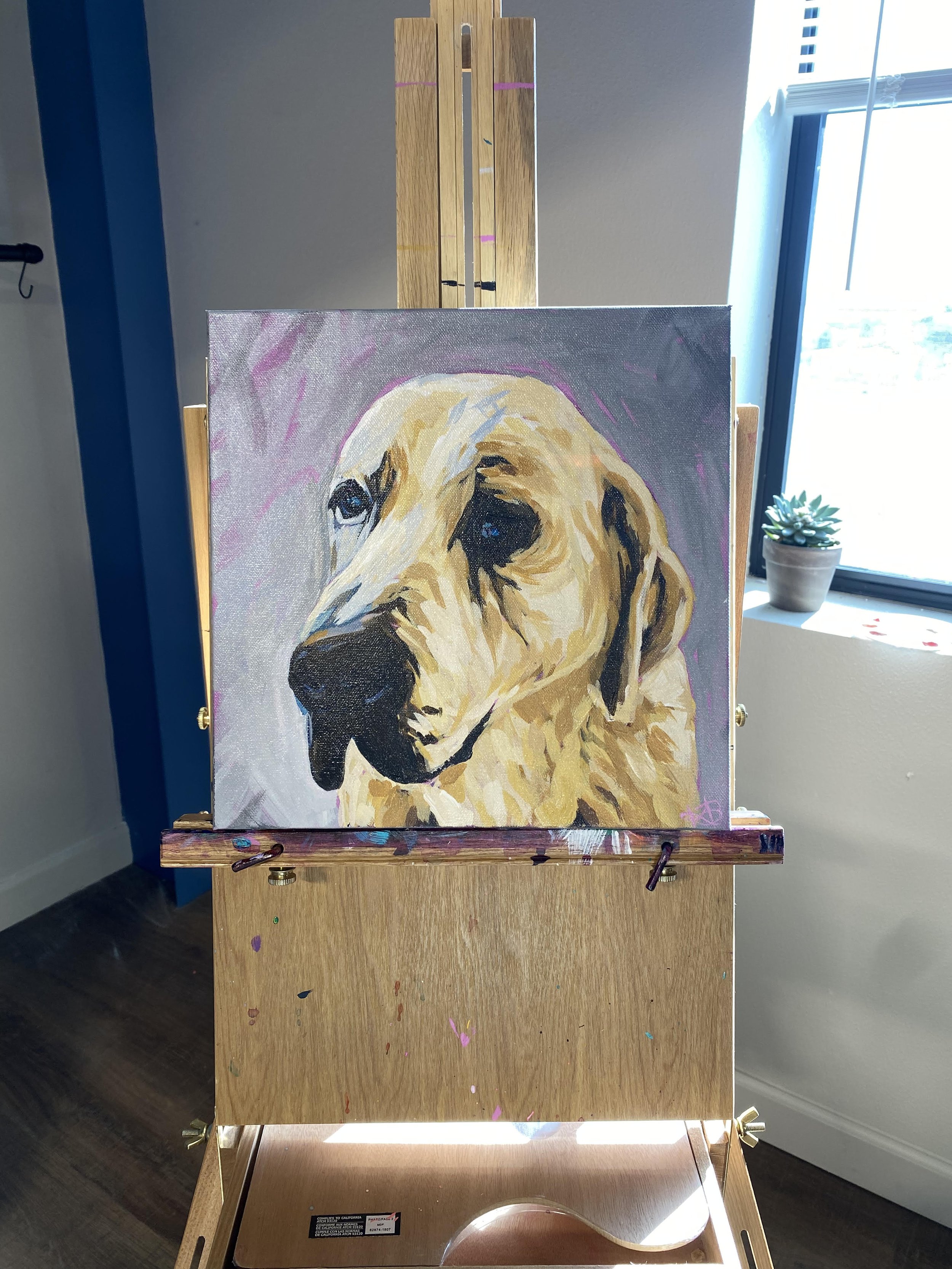 Painted pet portrait 