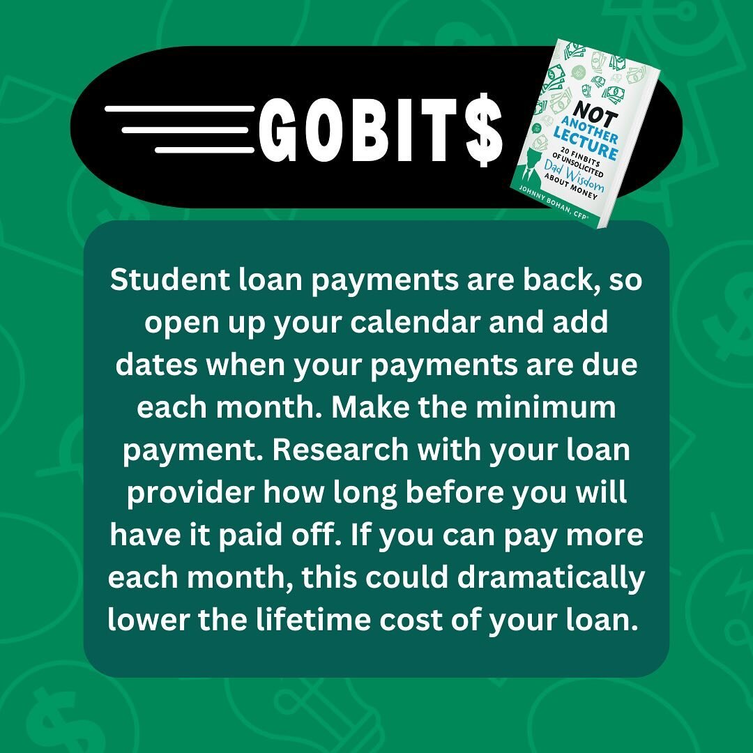 The Game of Student Loans is not quite as fun as Yahtzee, but it is controllable. 

What are GOBIT$? Well, they aren&rsquo;t complicated financial equations. They&rsquo;re simple action items to get you going. You just need to go do them! 

Invest in