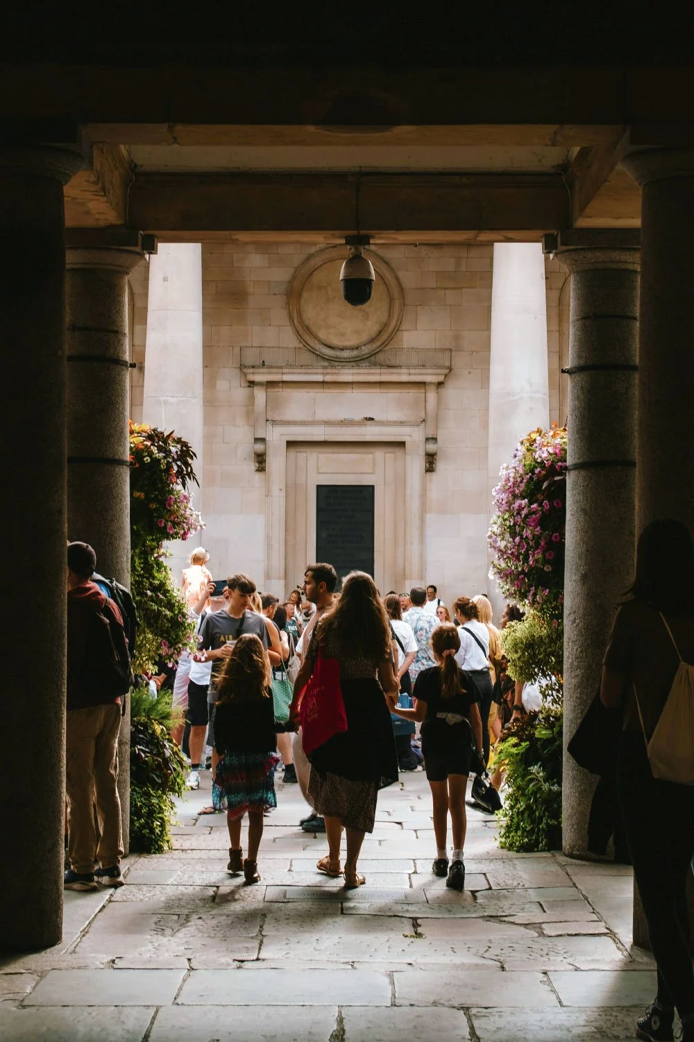 People walking through Covent Garden